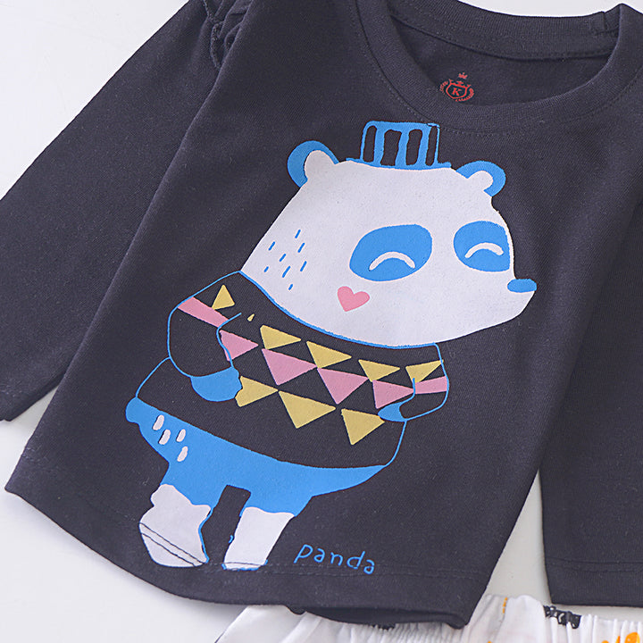 Infant Baby Printed Full Sleeve Suit (Panda)
