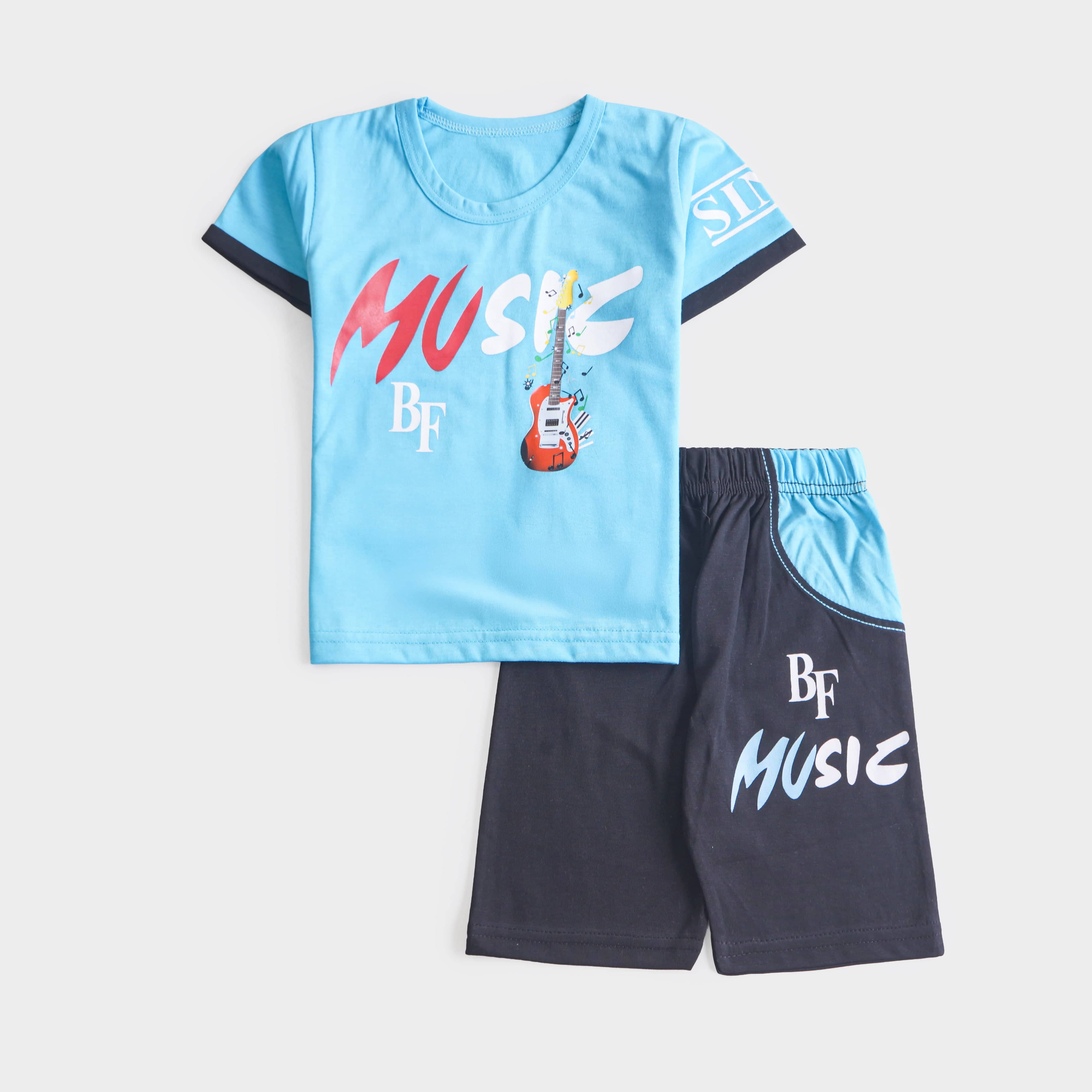 Boys Half Sleeves 2 Piece Suit (Music)