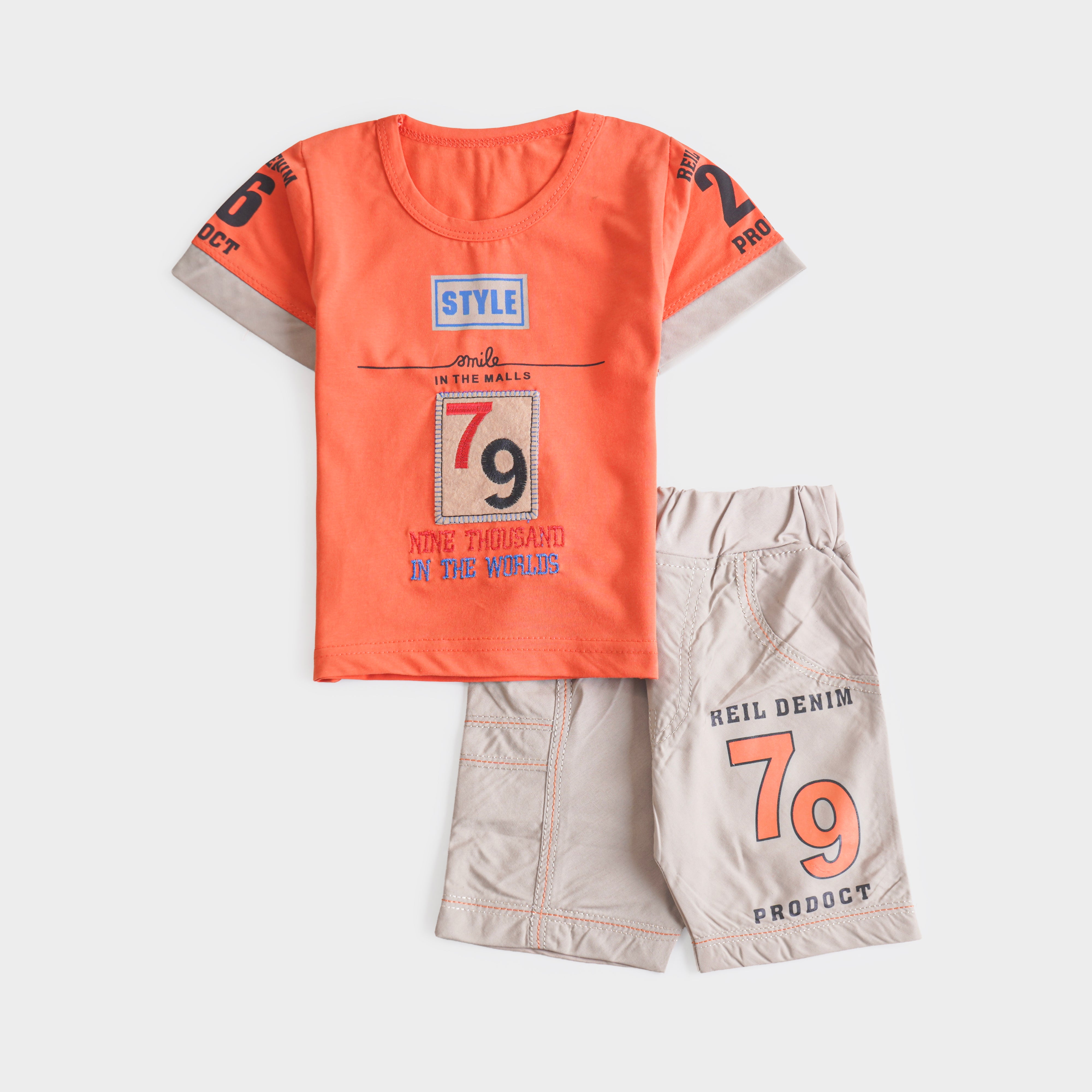 Infant Boys Half Sleeves 2 Piece Suit