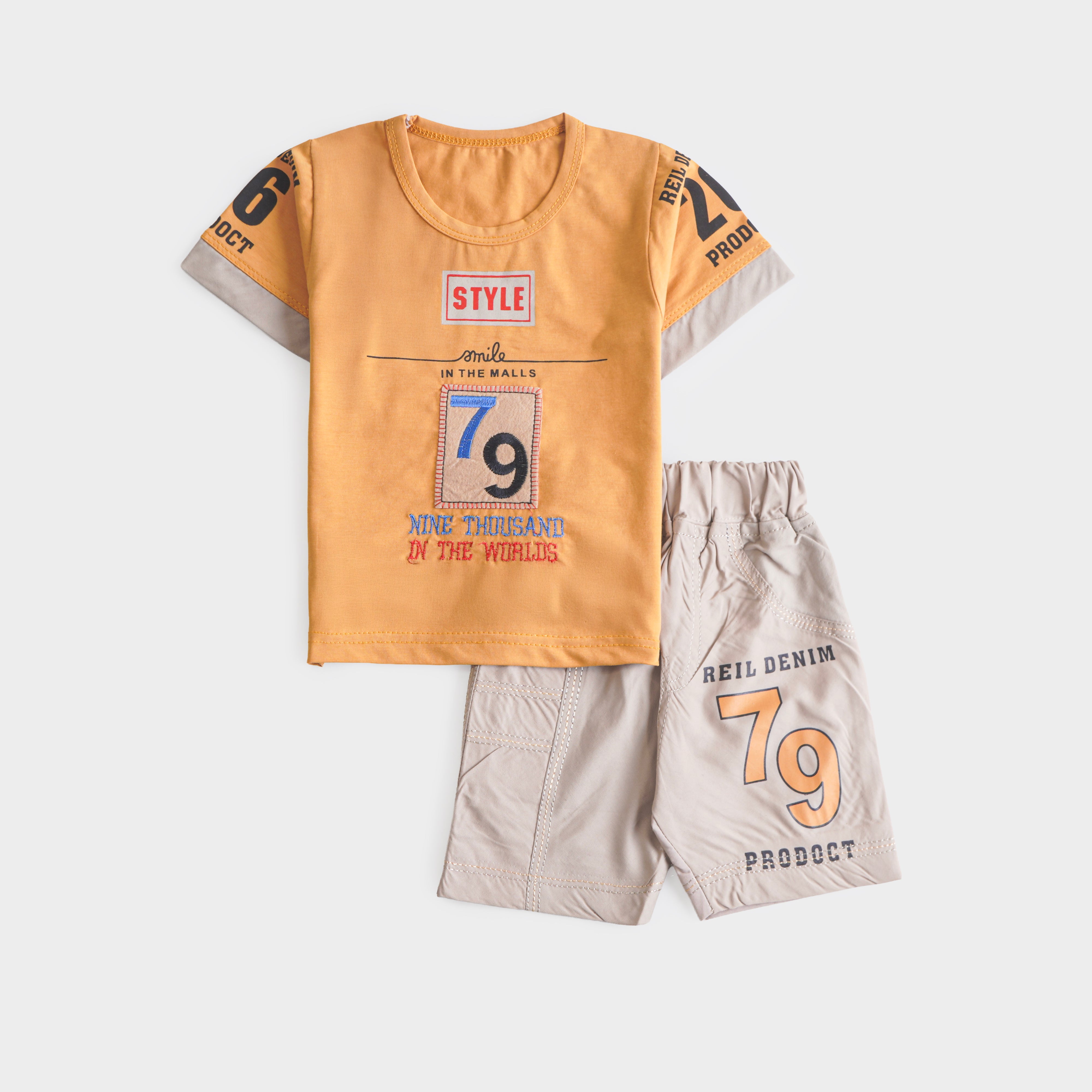 Infant Boys Half Sleeves 2 Piece Suit