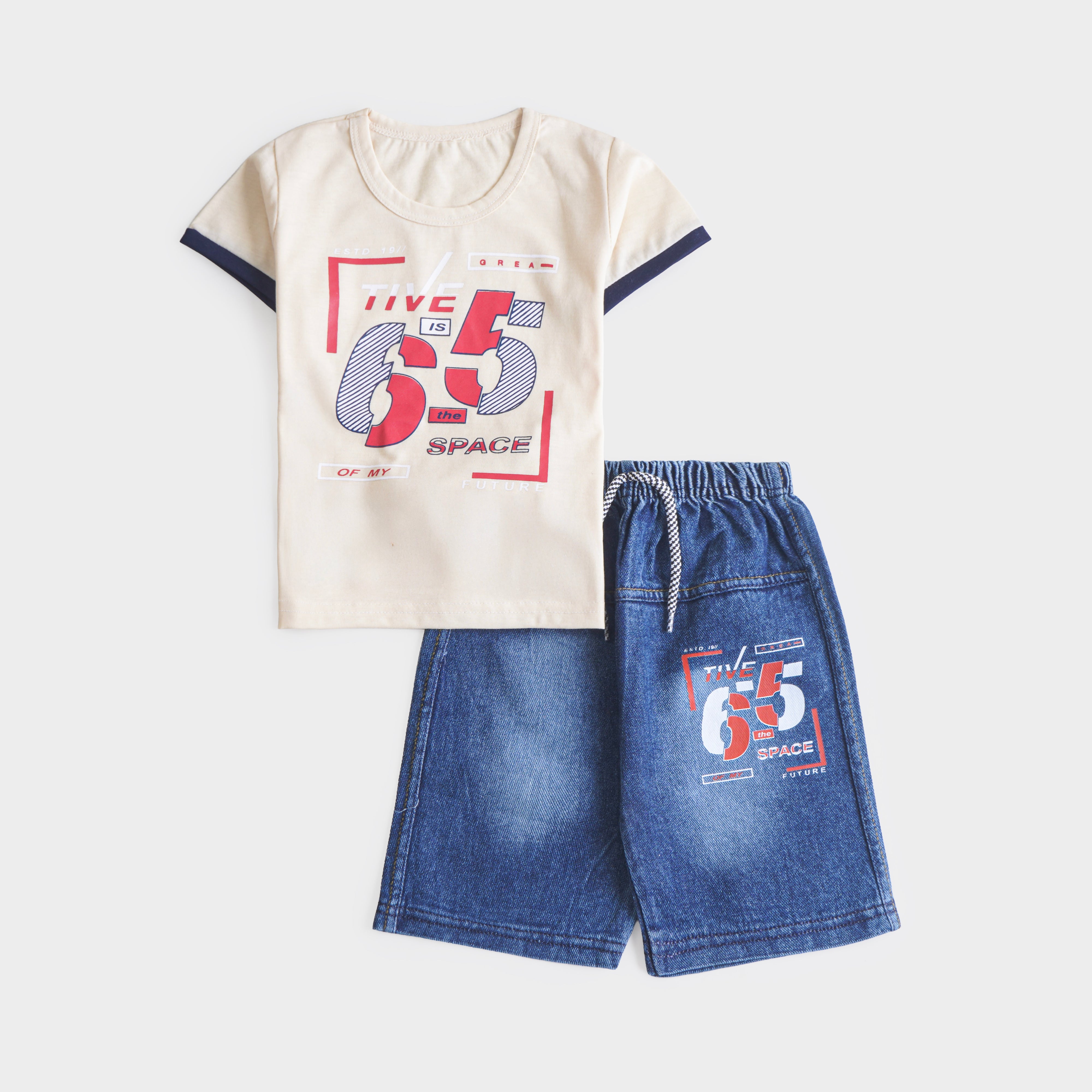 Boys Half Sleeves 2 Piece Suit
