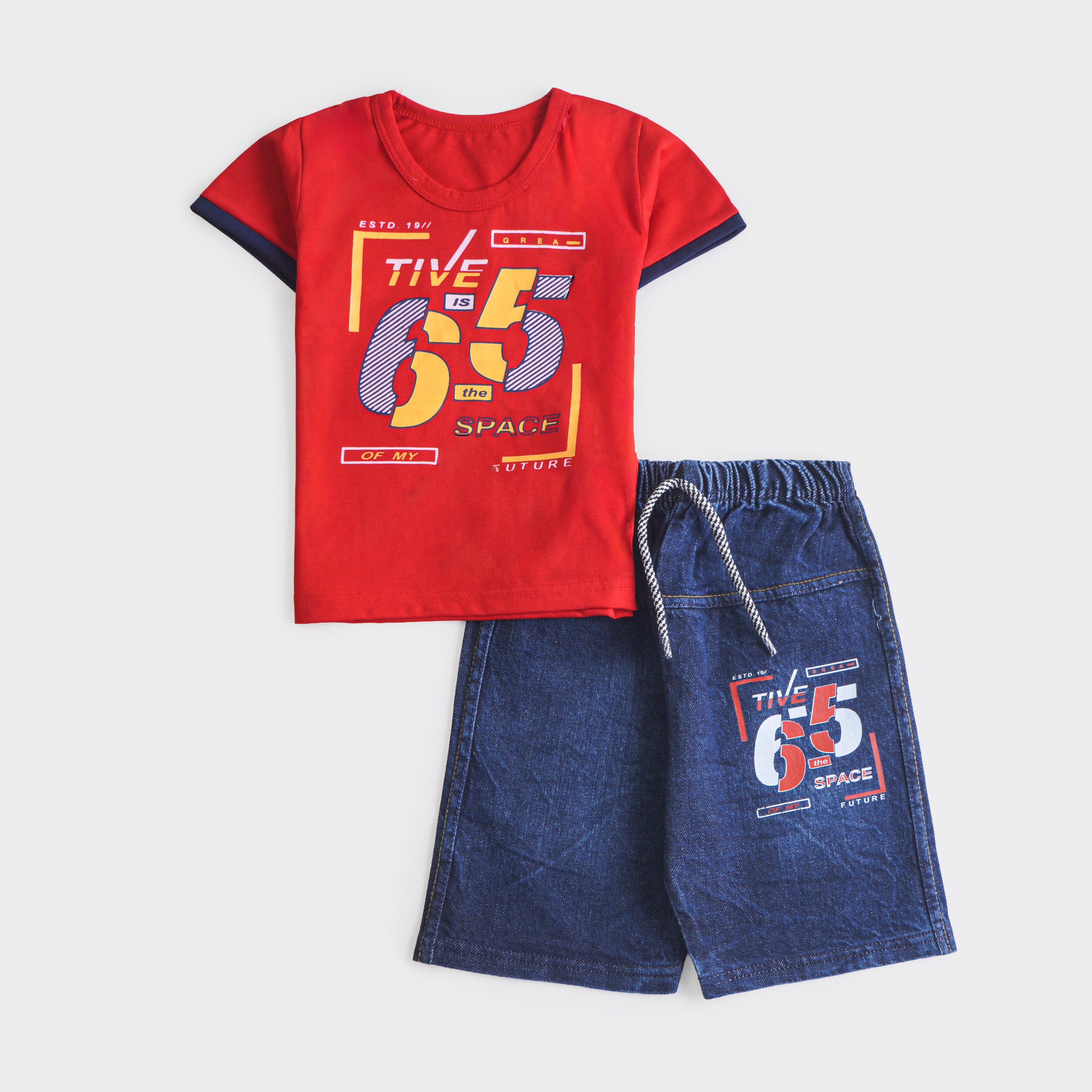 Boys Half Sleeves 2 Piece Suit