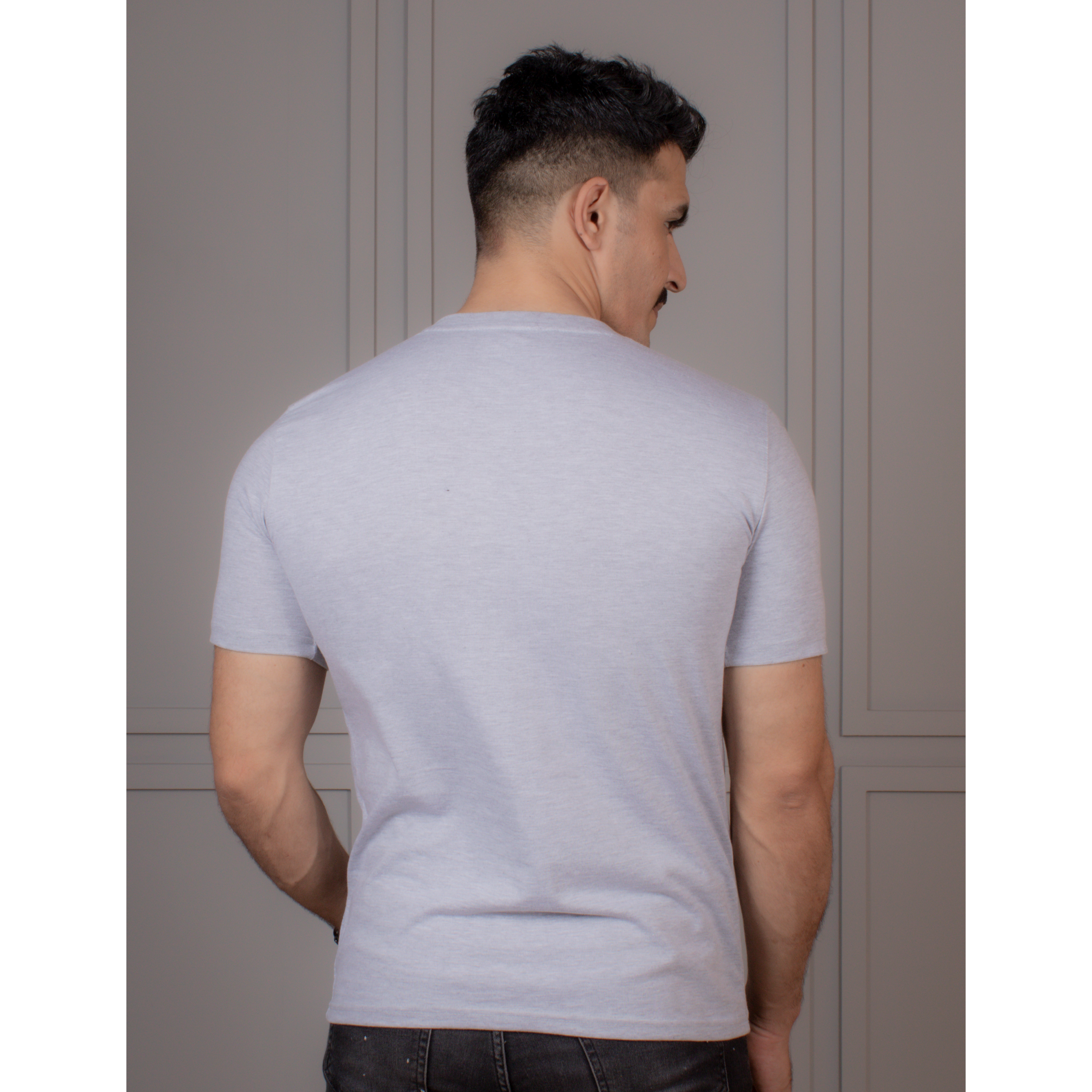 Men's Half Sleeve V-Neck T-Shirt Code-D