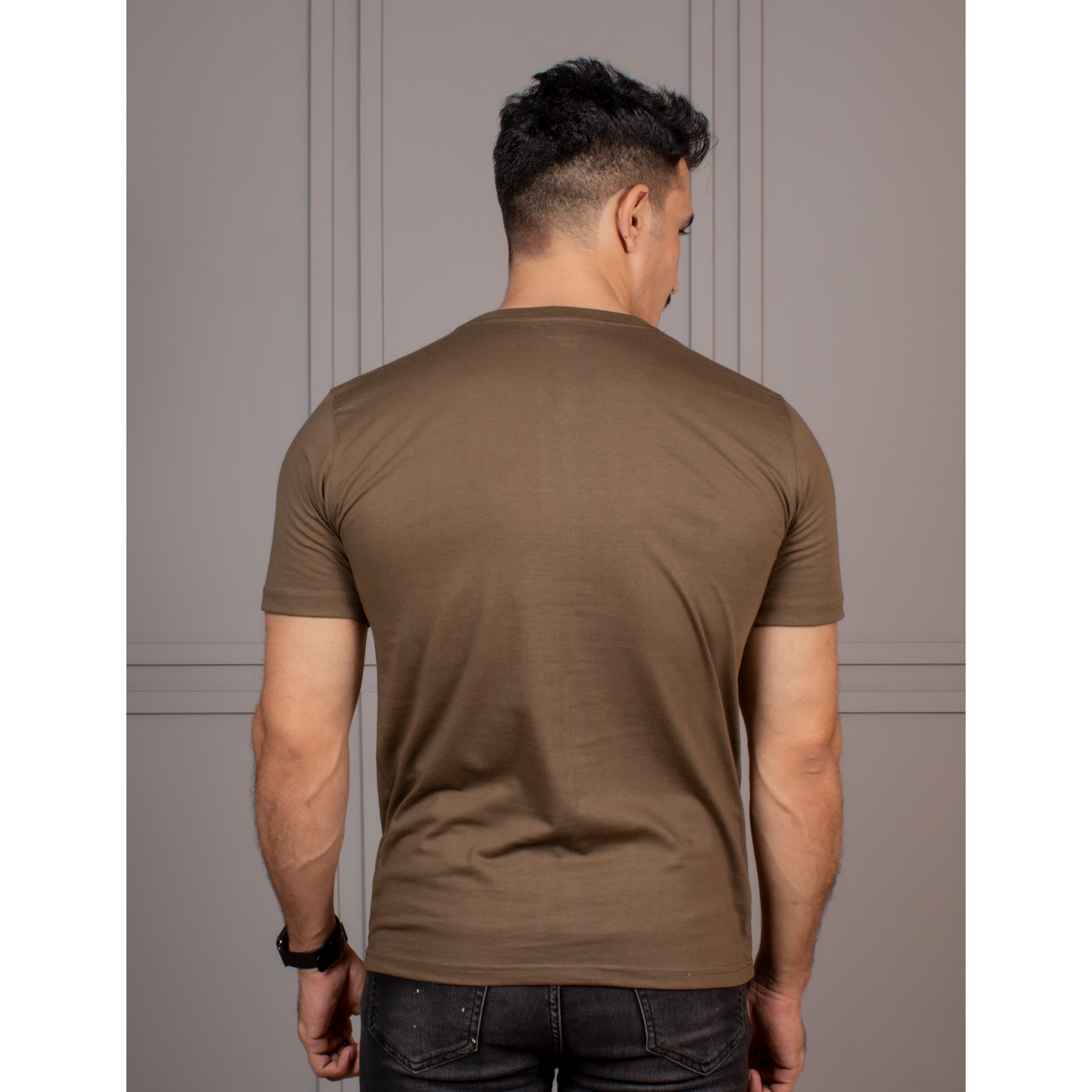 Men's Half Sleeve V-Neck T-Shirt Code-D