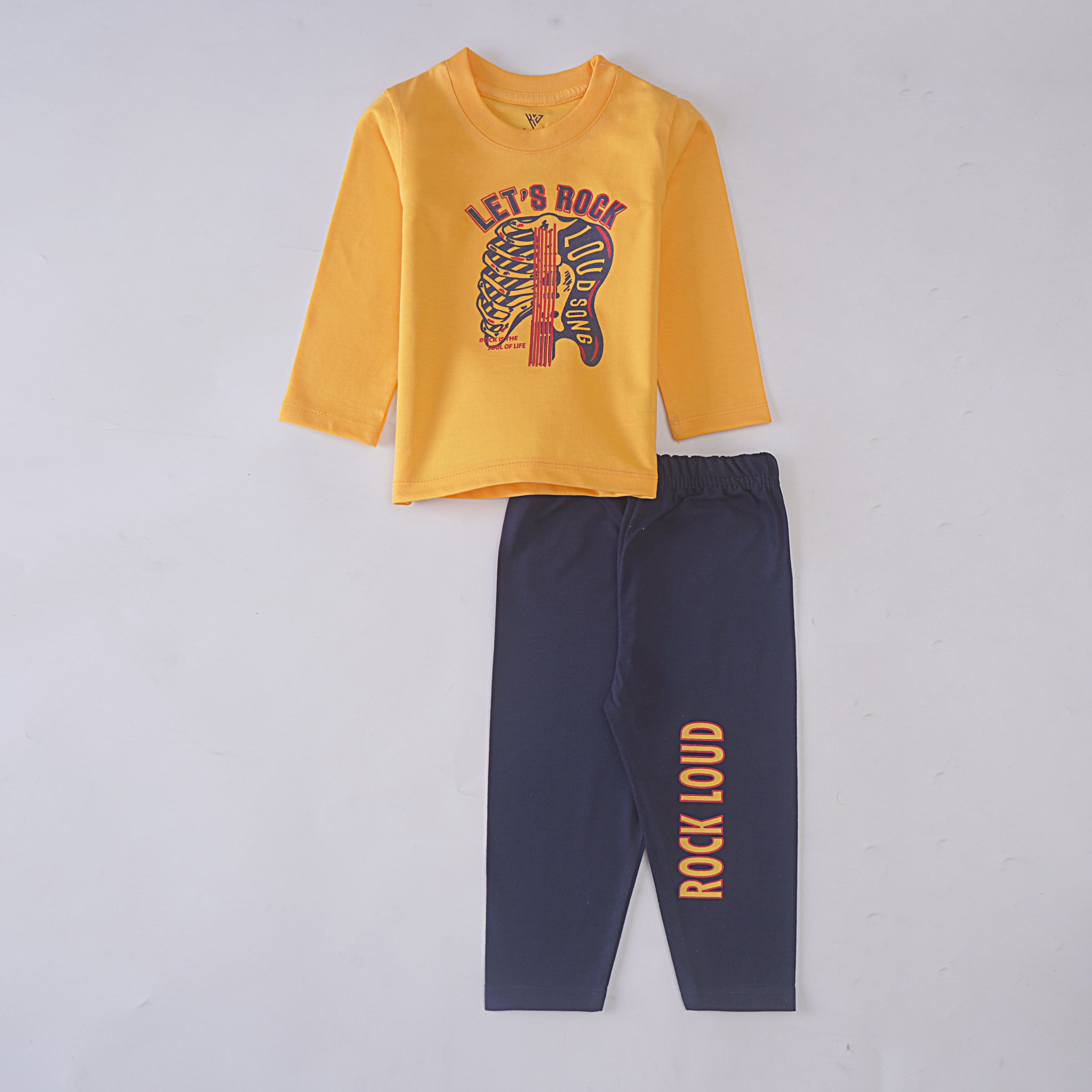 Infant Boys Printed Full Sleeve Suit (Lets-Rock)