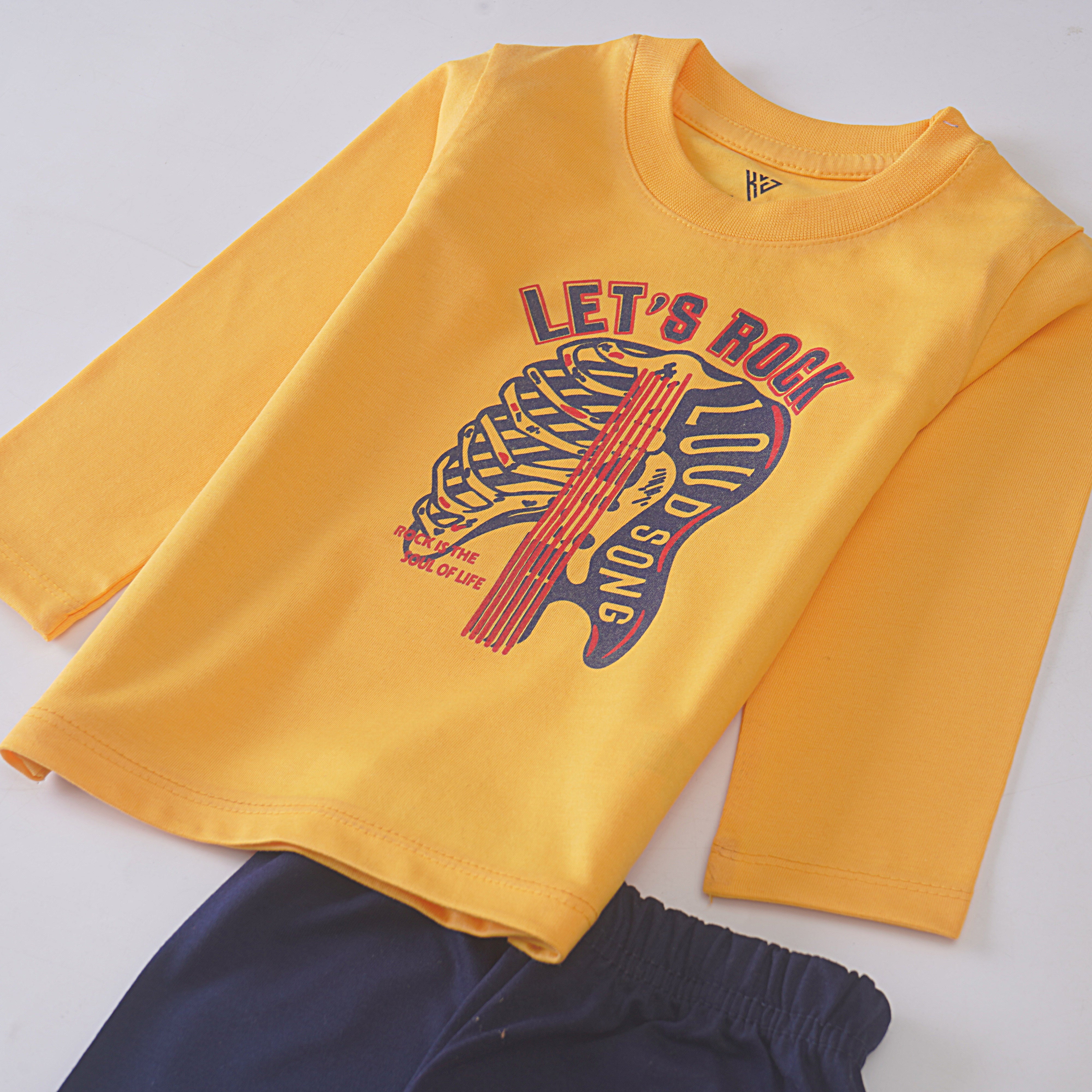 Infant Boys Printed Full Sleeve Suit (Lets-Rock)