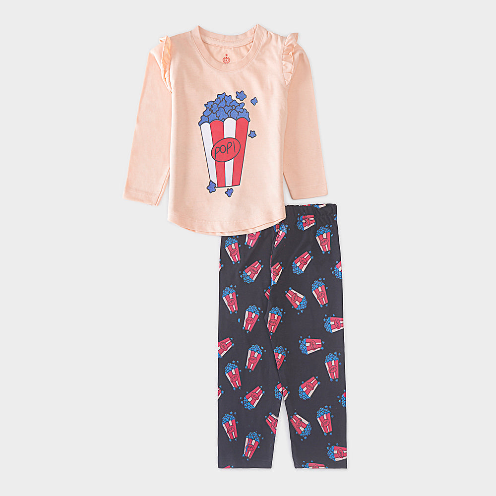 Infant Baby Printed Full Sleeve Suit (Popcorn)