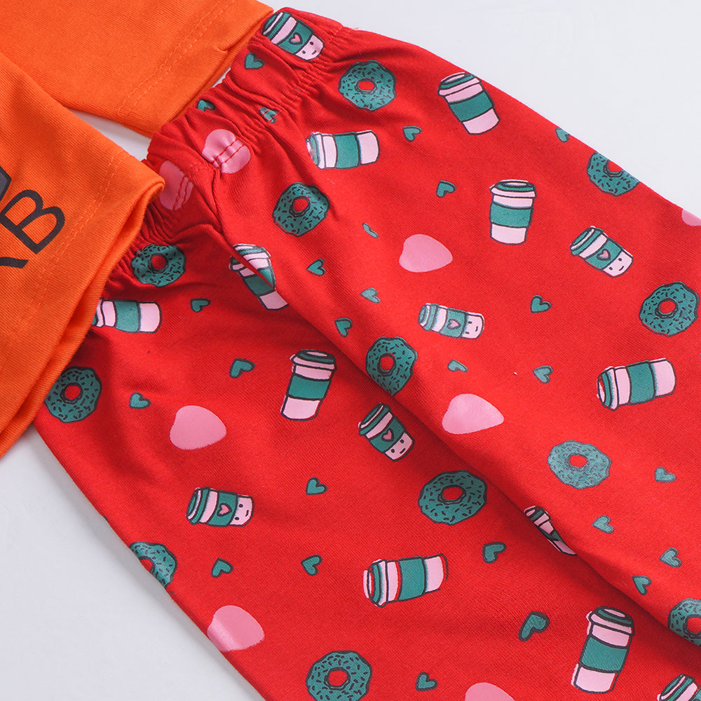 Infant Baby Printed Full Sleeve Suit (Donut)