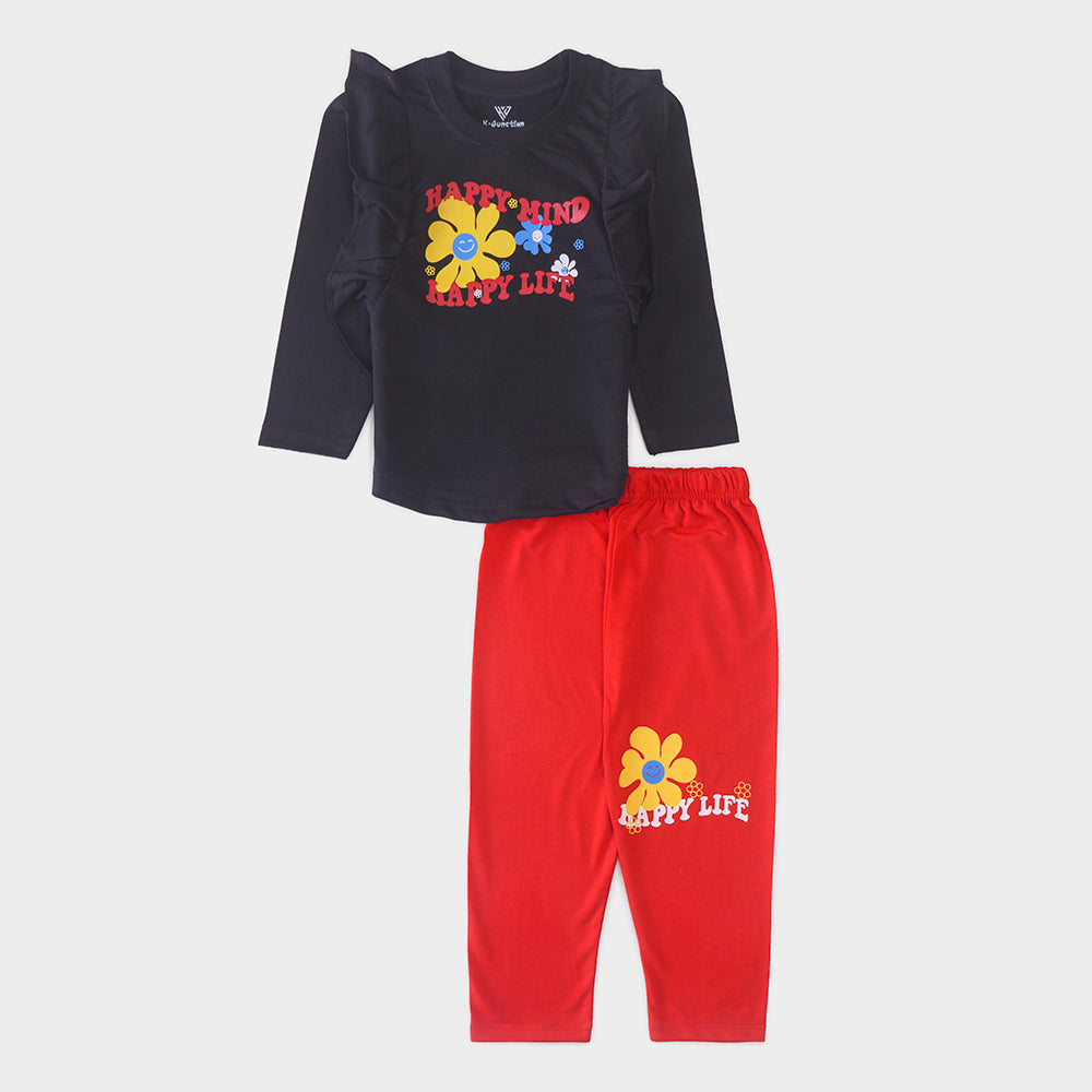 Infant Baby Printed Full Sleeve Suit (Happy-Mind)