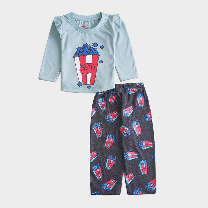 Infant Baby Printed Full Sleeve Suit (Popcorn)