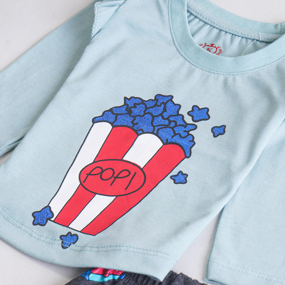 Infant Baby Printed Full Sleeve Suit (Popcorn)