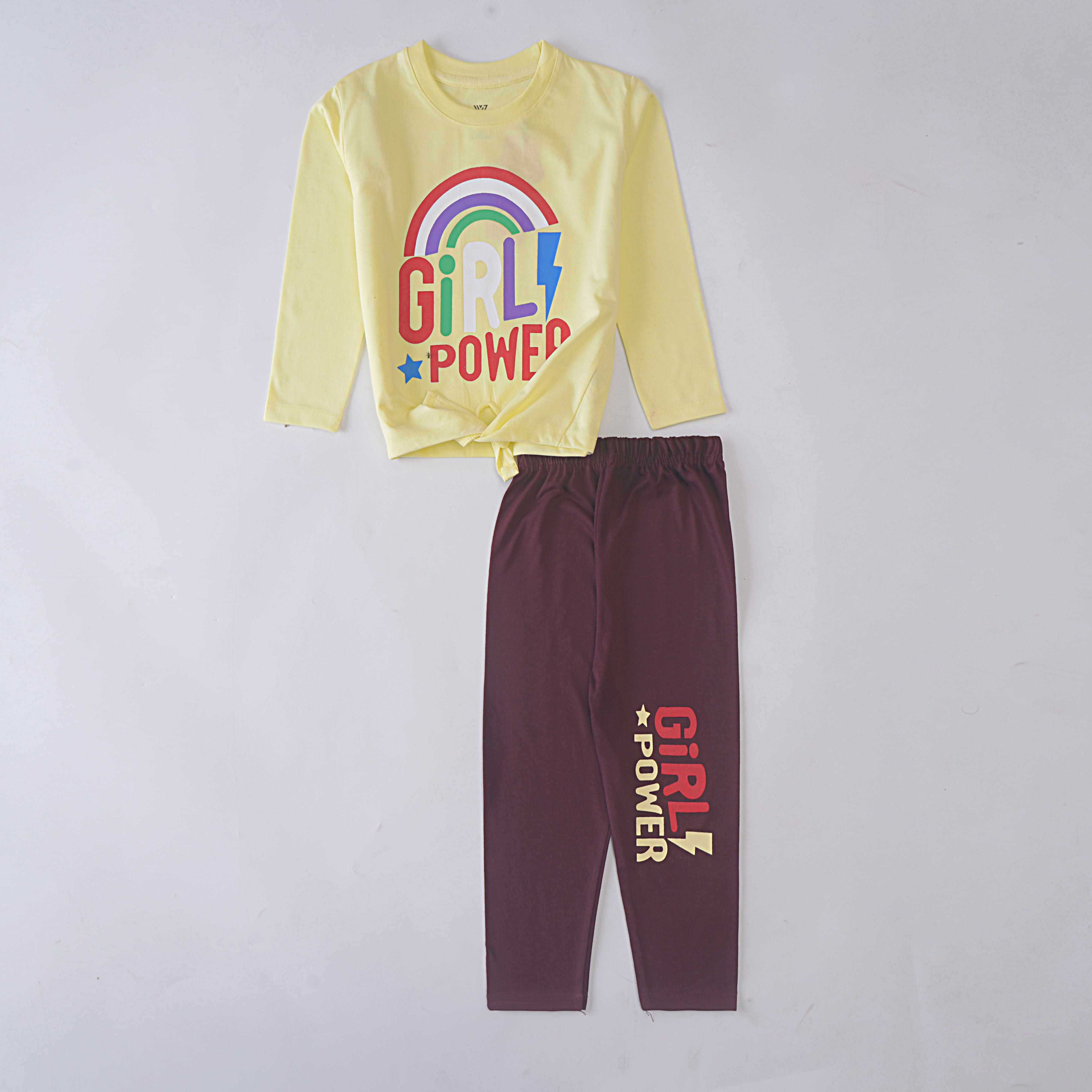 Girls Printed Full Sleeve Suit (Girls-Power)
