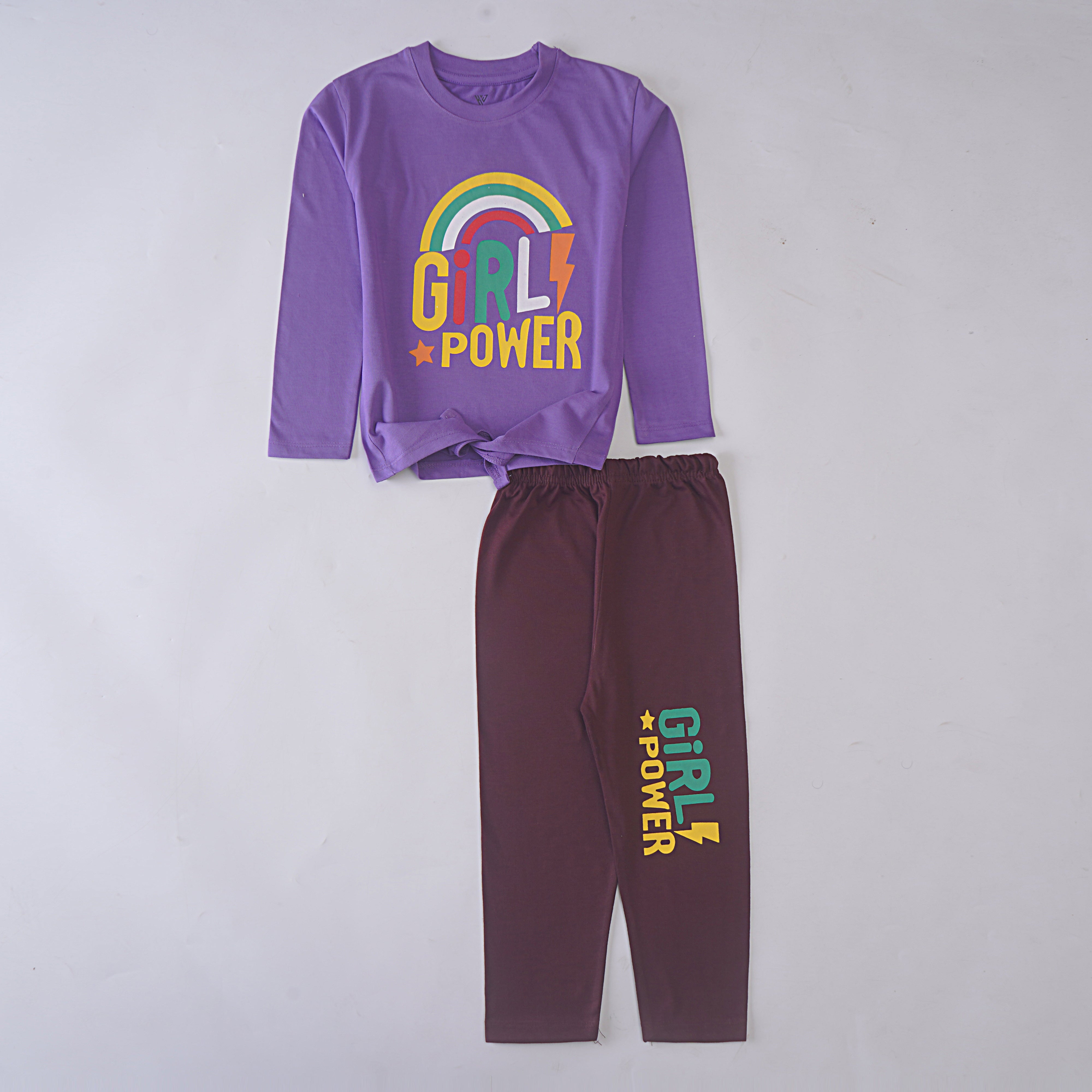 Girls Printed Full Sleeve Suit (Girls-Power)
