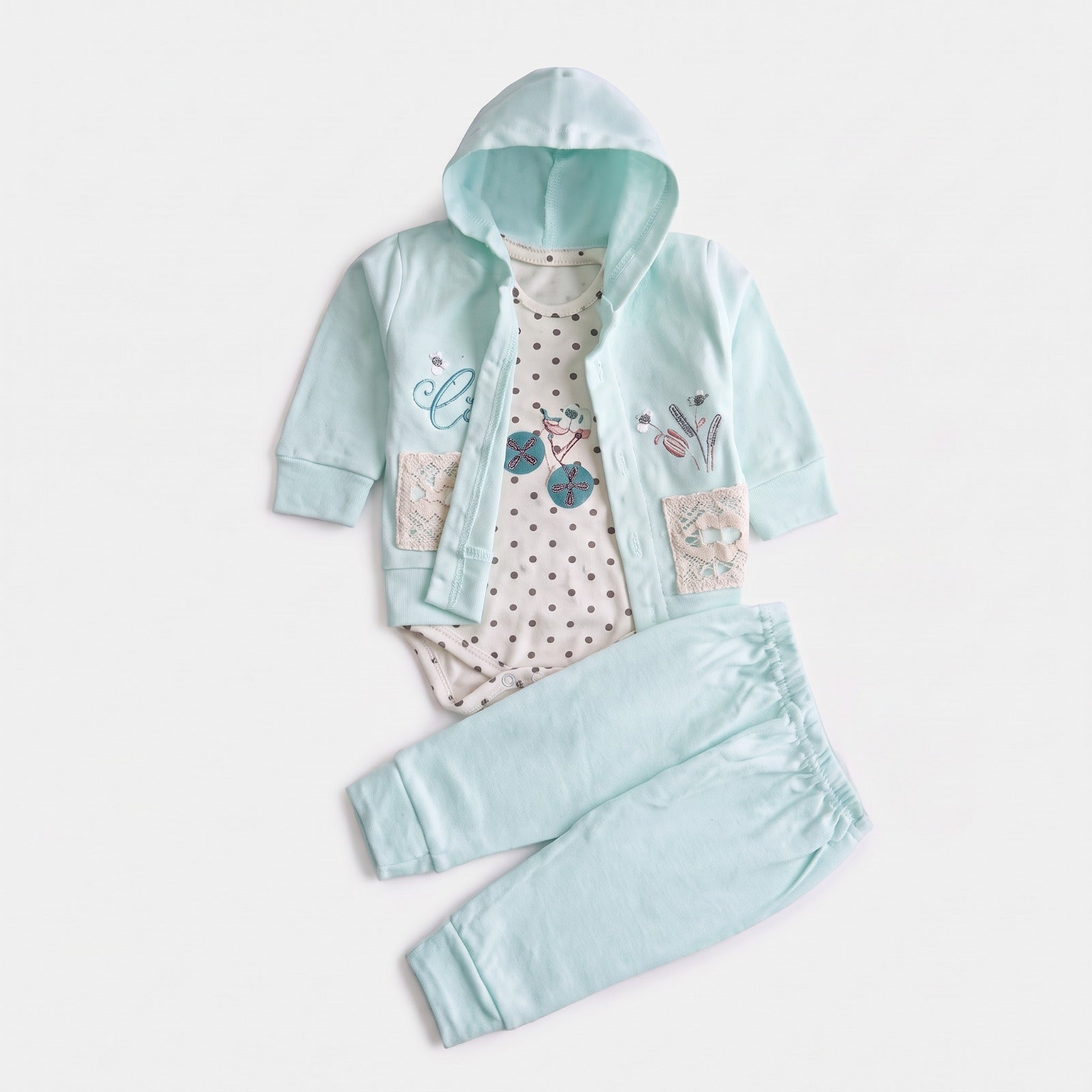 Infant Girls 3 Pcs Suit