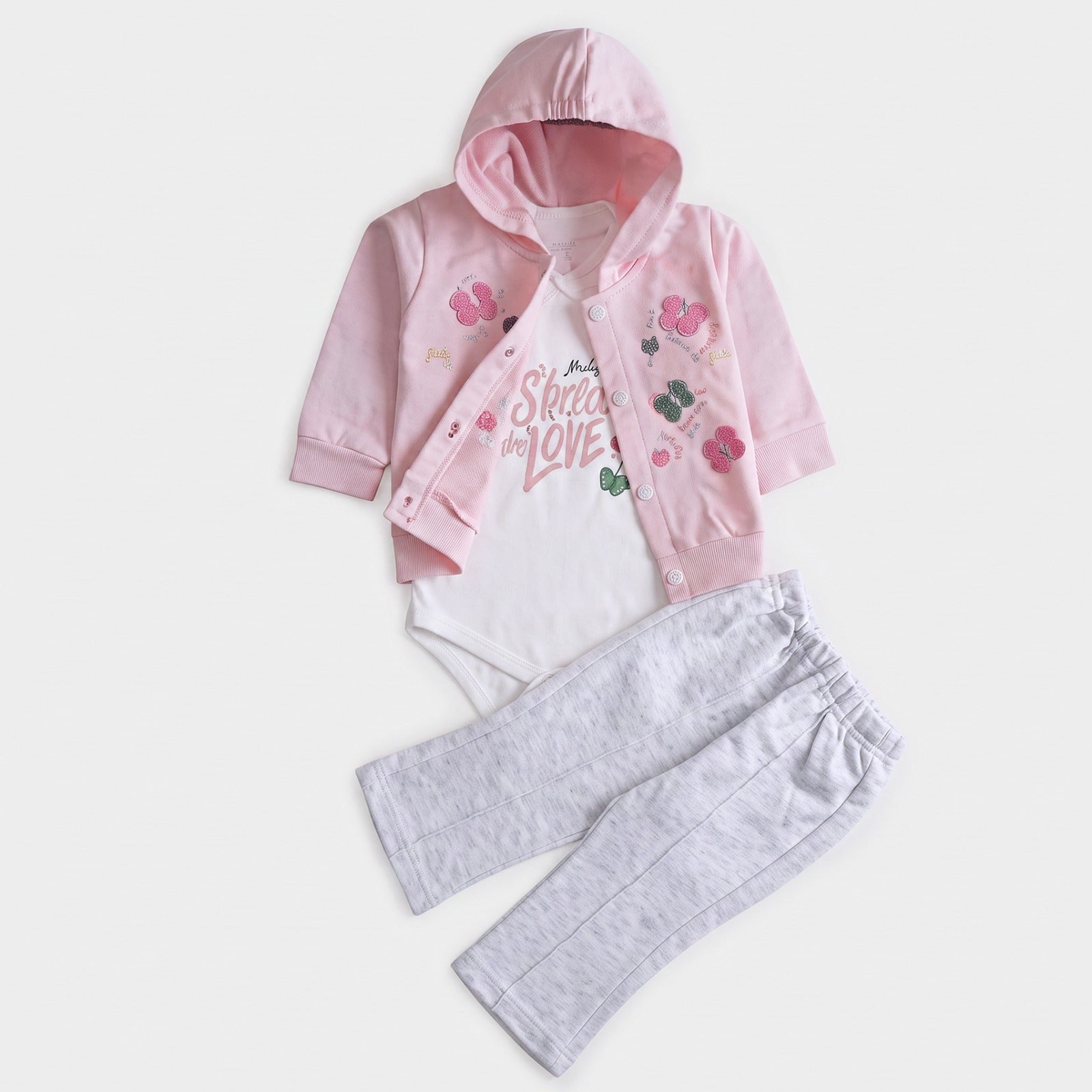 Infant Girls 3 Pcs Suit