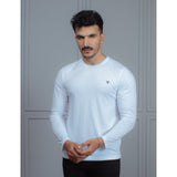 Men's full Sleeve Round Neck T-Shirt White