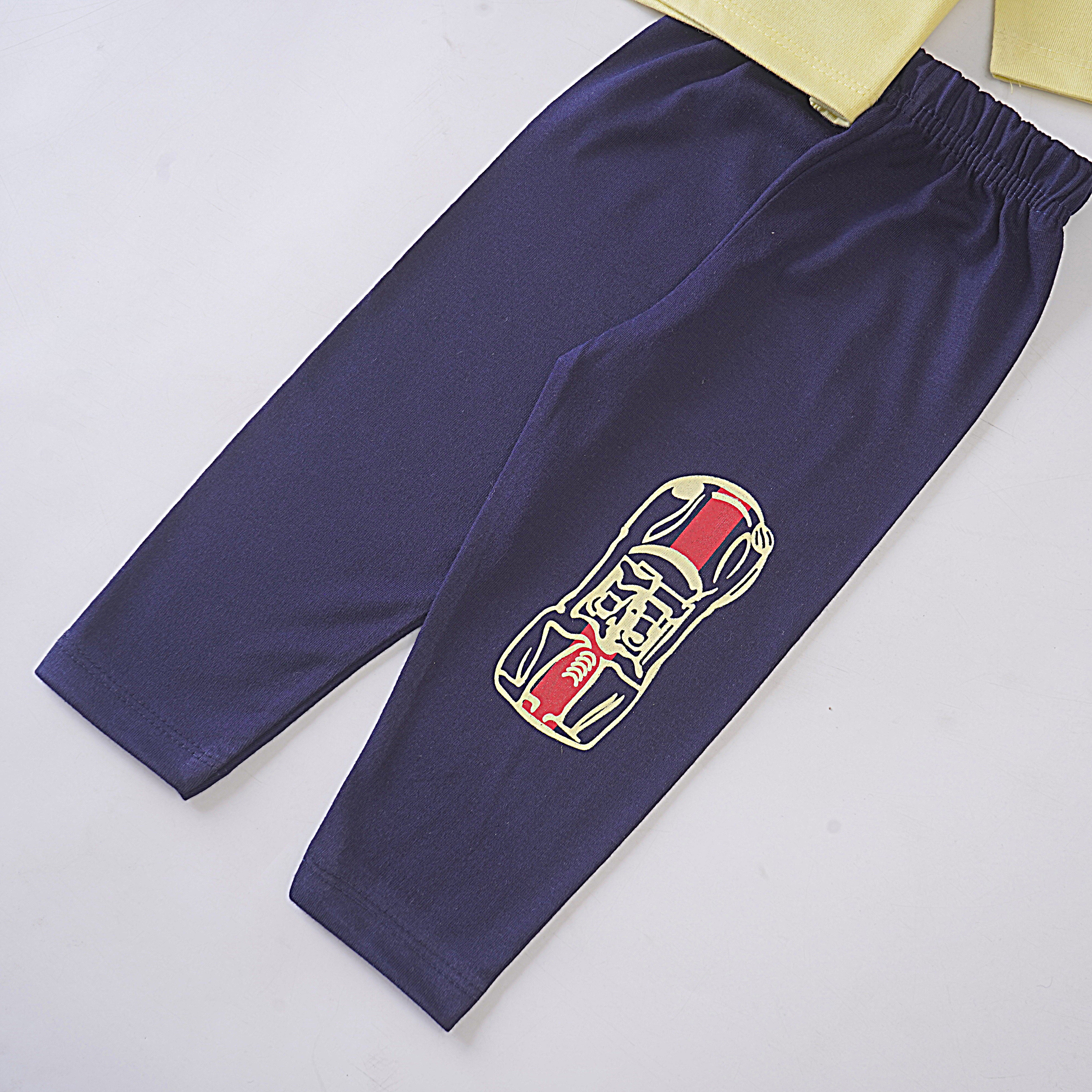 Boys Printed Full Sleeve Suit (Car)