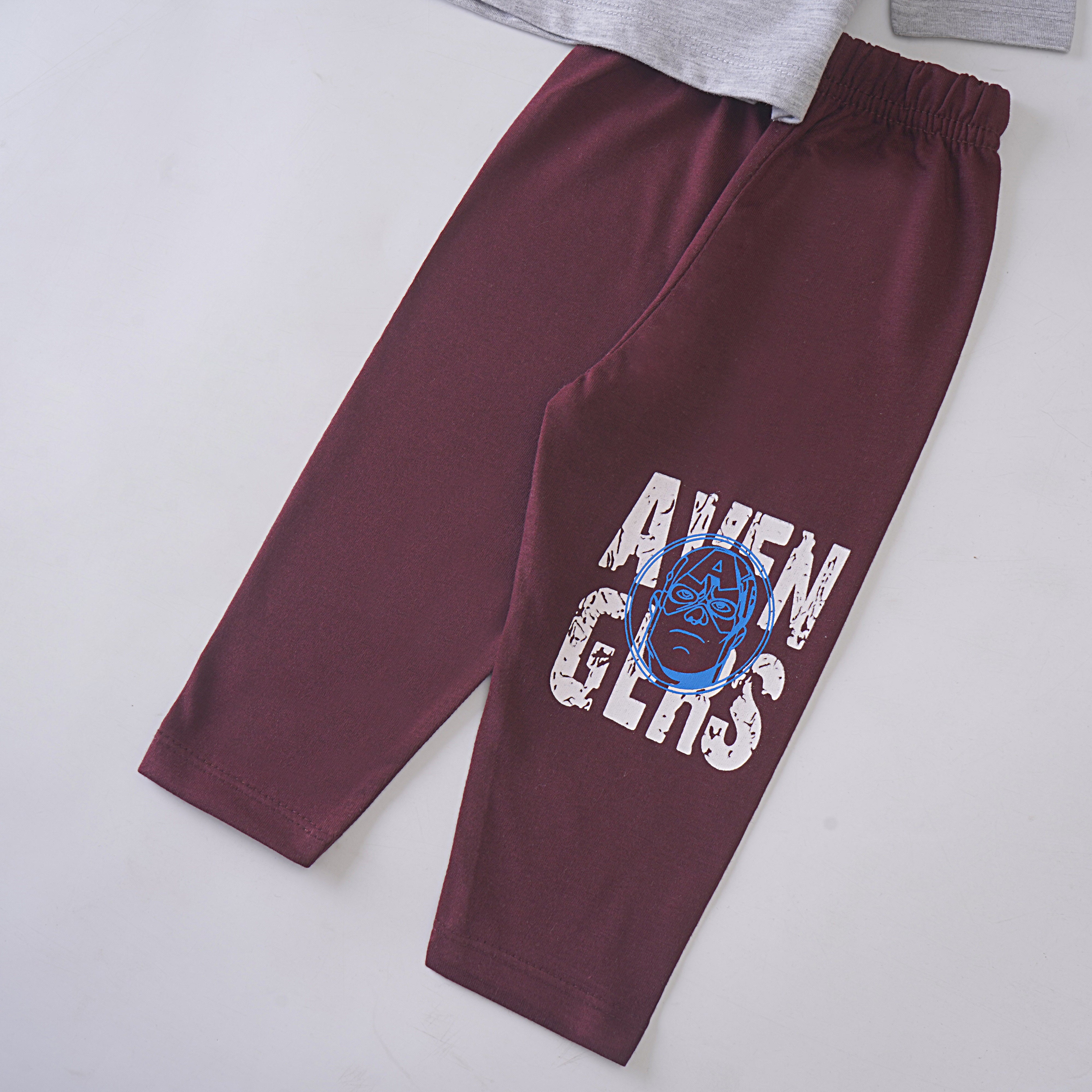 Boys Printed Full Sleeve Suit (Avengers)