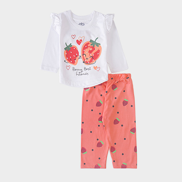 Infant Baby Printed Full Sleeve Suit (Best-Friend)