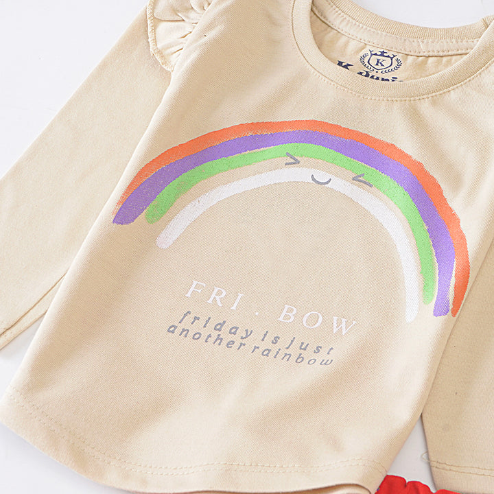 Infant Baby Printed Full Sleeve Suit (Rainbow)