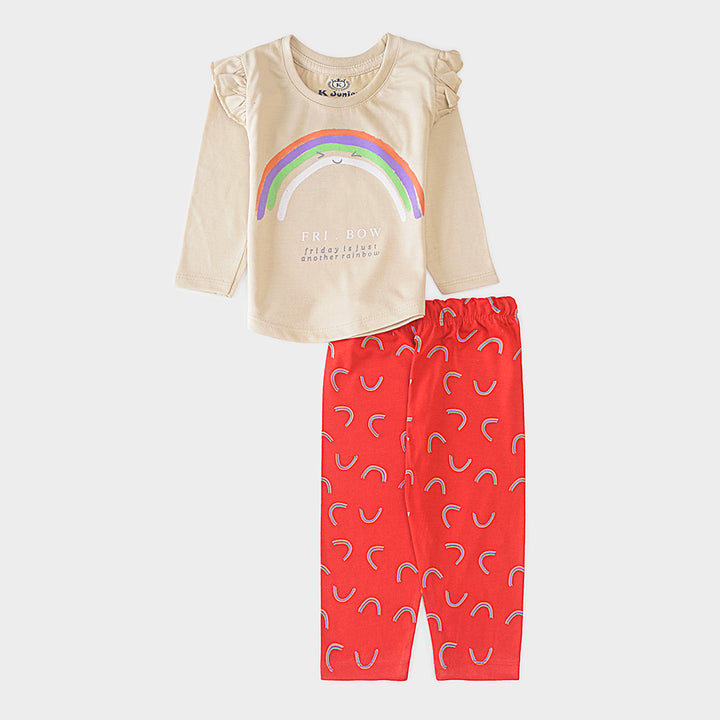 Infant Baby Printed Full Sleeve Suit (Rainbow)