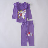 Girls Printed Full Sleeve Suit (Cute girl)