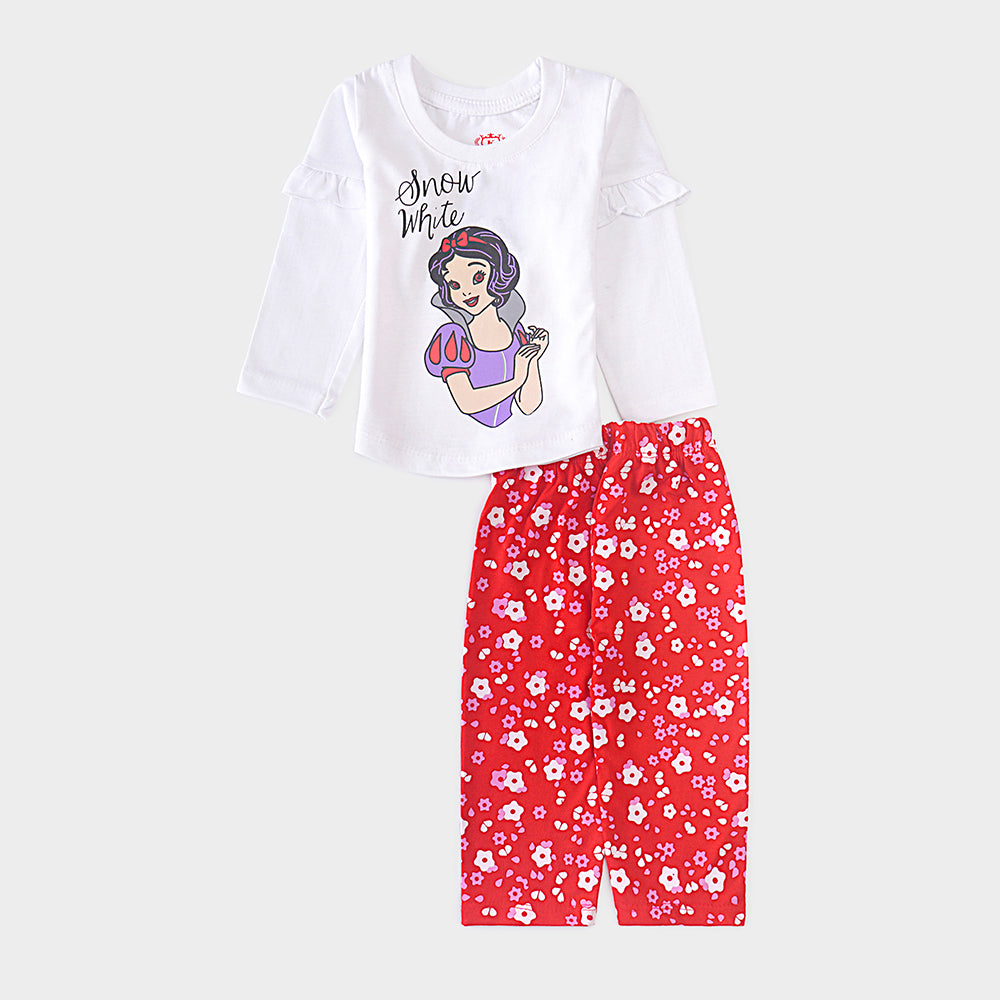 Infant Baby Printed Full Sleeve Suit (Snow-white)