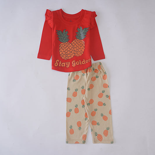 Infant Baby Printed Full Sleeve Suit (Stay-Golden)