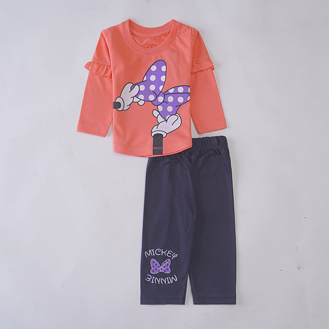Infant baby Printed Full Sleeve Suit (Bow)