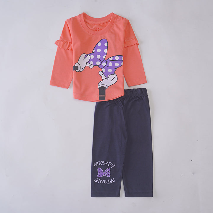 Infant baby Printed Full Sleeve Suit (Bow)