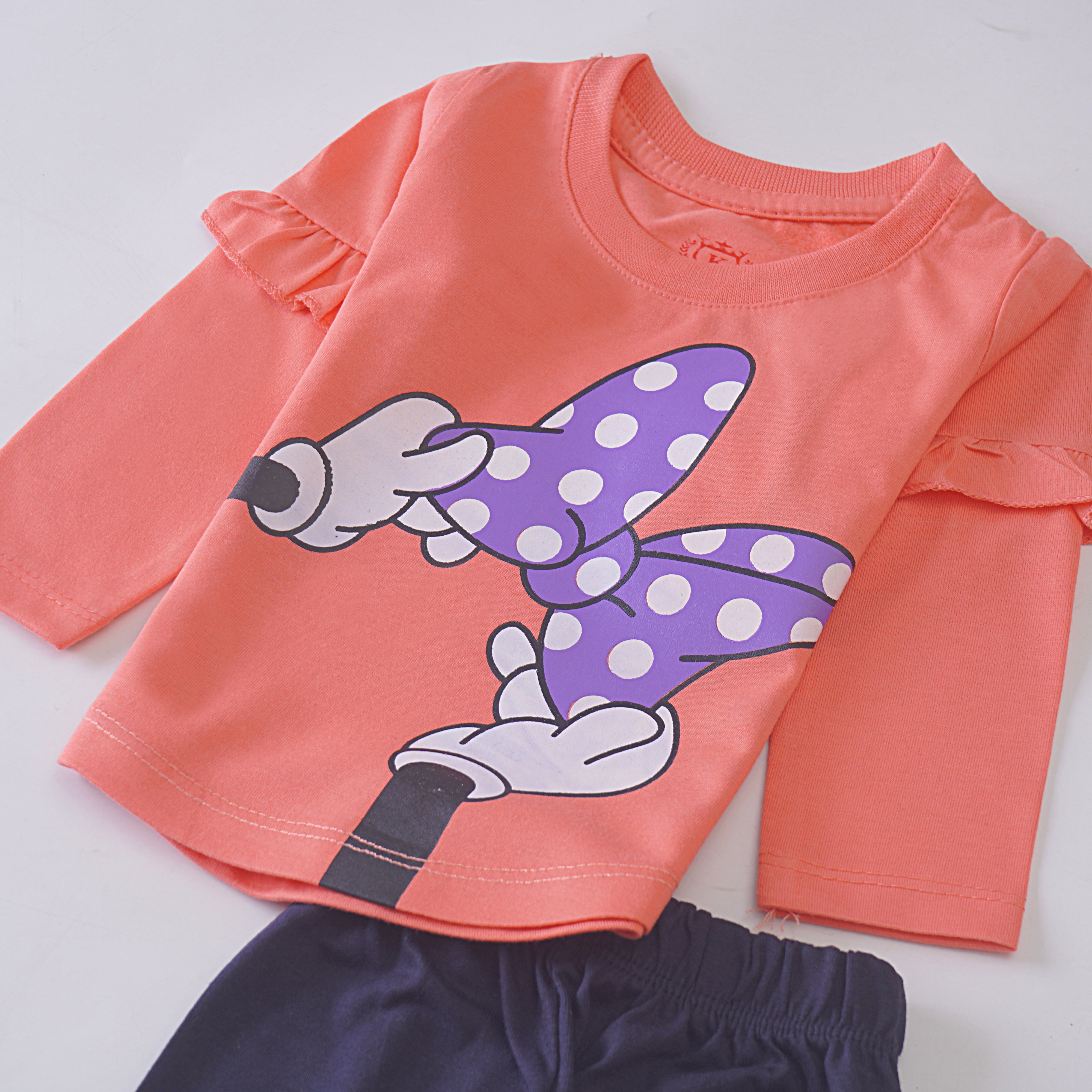 Infant baby Printed Full Sleeve Suit (Bow)