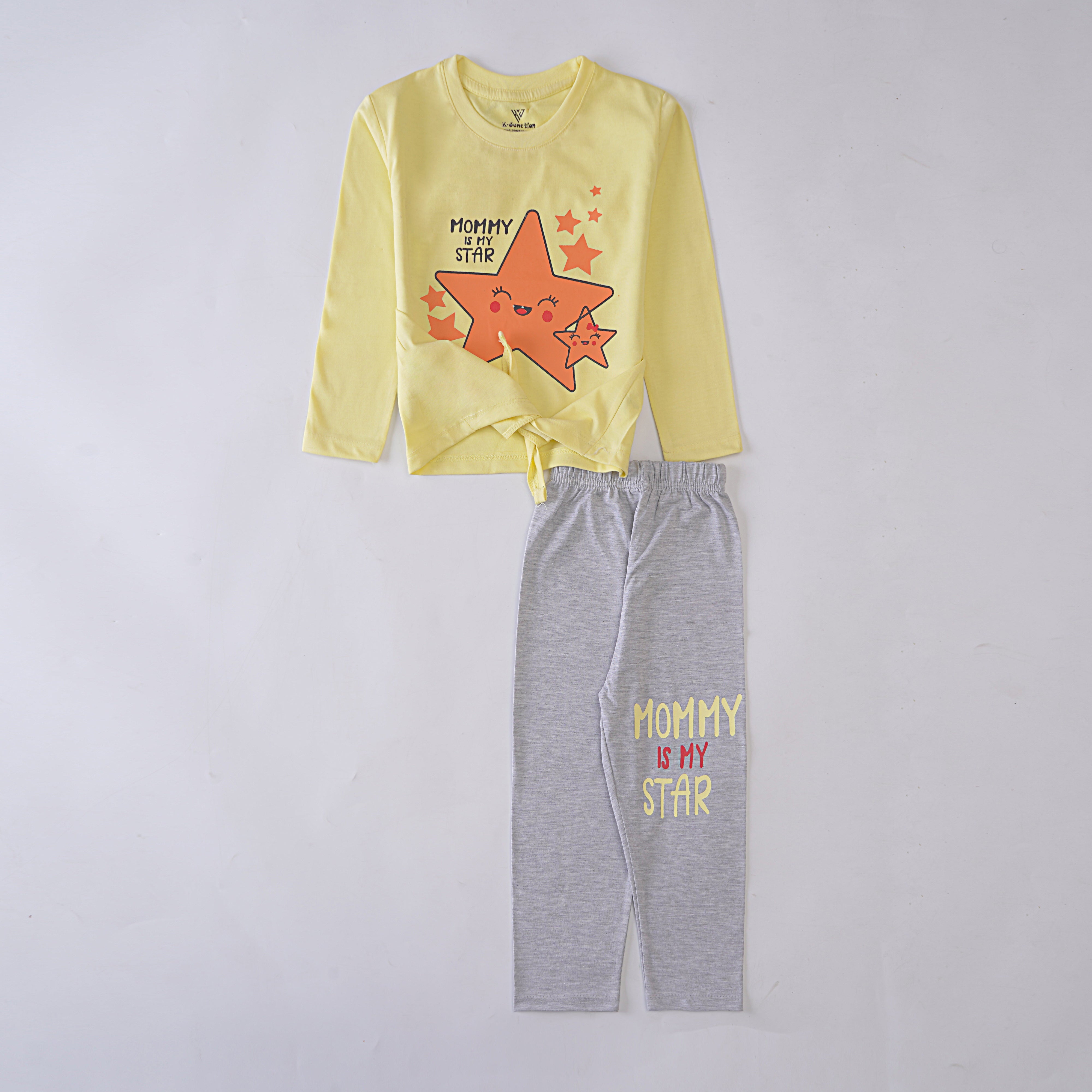 Infant Baby Printed Full Sleeve Suit (Mommy-Is-My-Star)