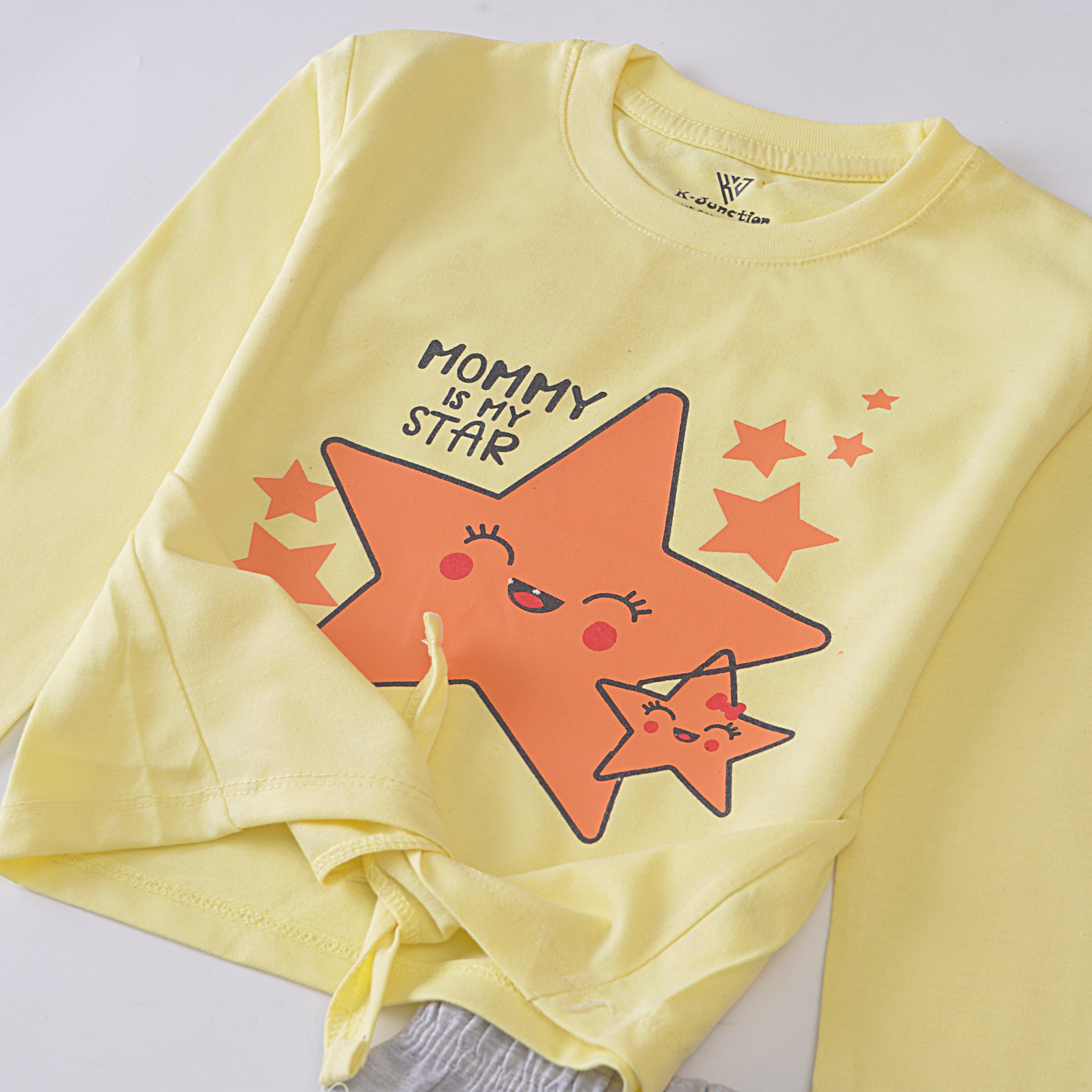 Infant Baby Printed Full Sleeve Suit (Mommy-Is-My-Star)