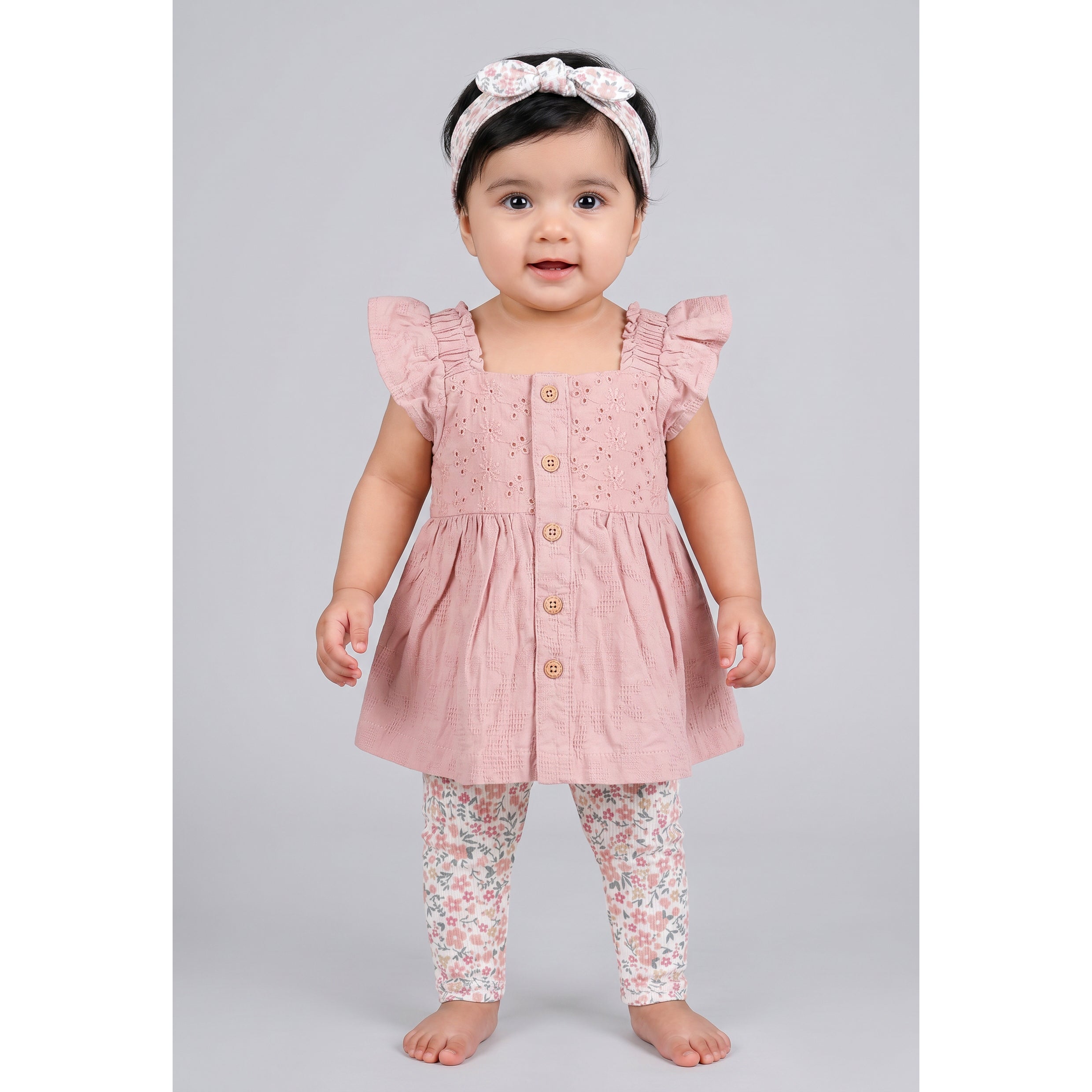 Imported Infant Embroidered Baby Girl Suit