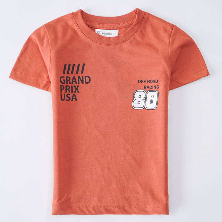 Boys Half Sleeves-Printed T-Shirt