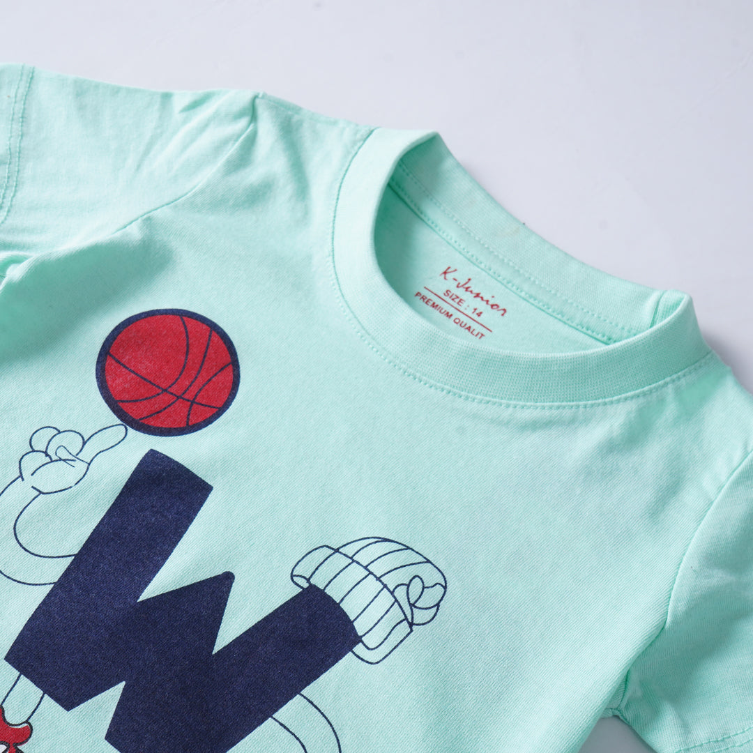 Infant Boys Half Sleeves-Printed T-Shirt (W)