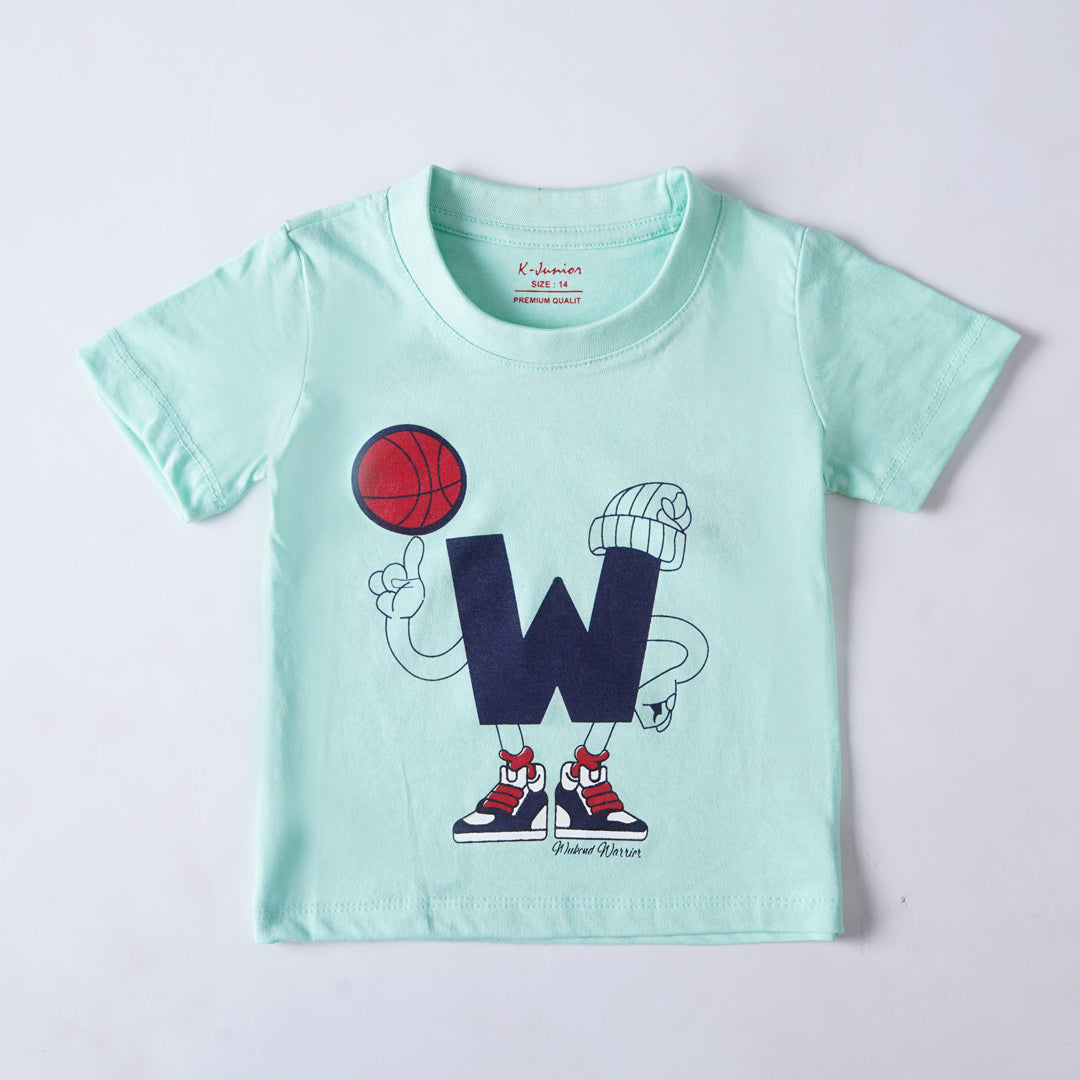 Infant Boys Half Sleeves-Printed T-Shirt (W)