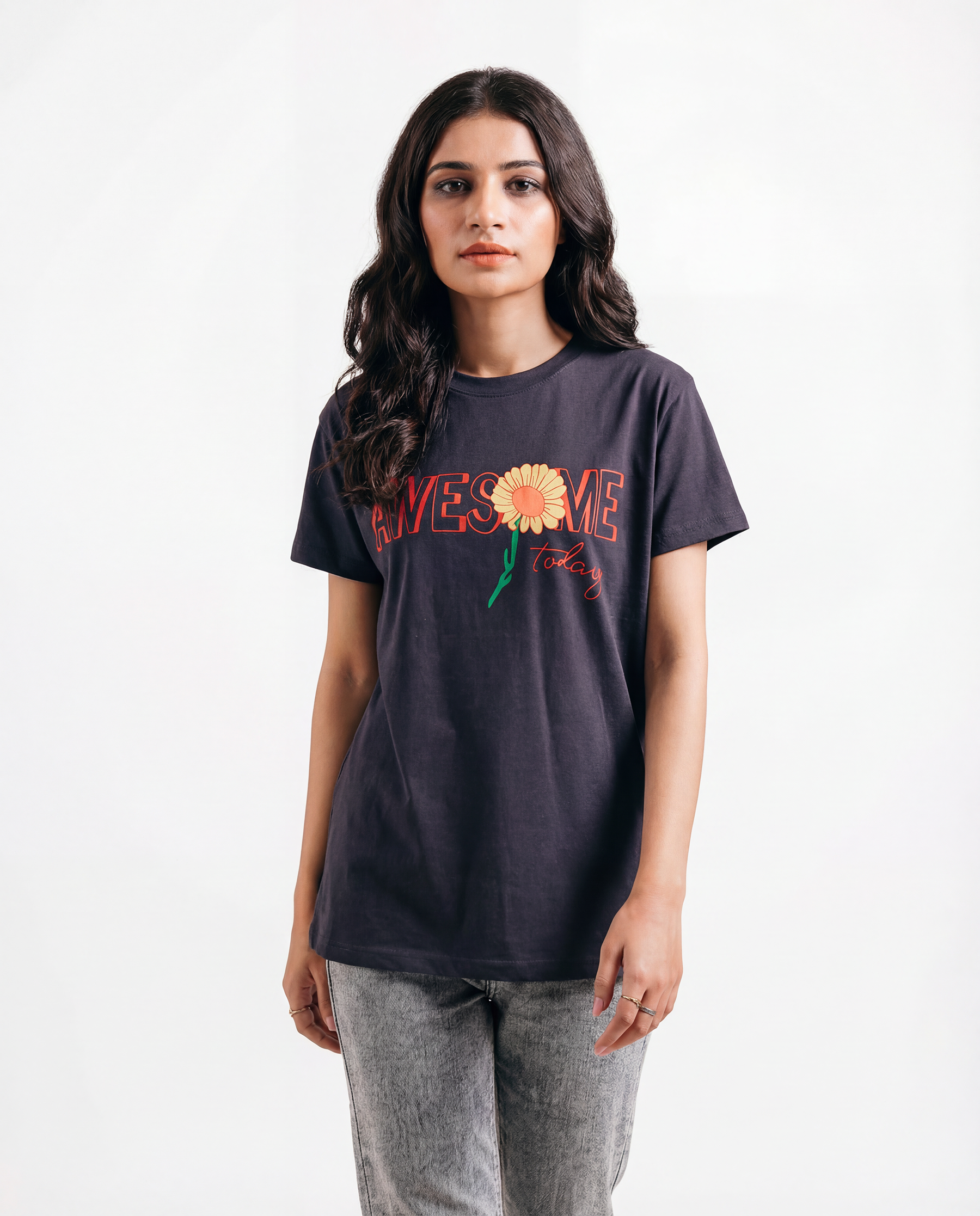 Women's Half Sleeve T-Shirt (Awesome)