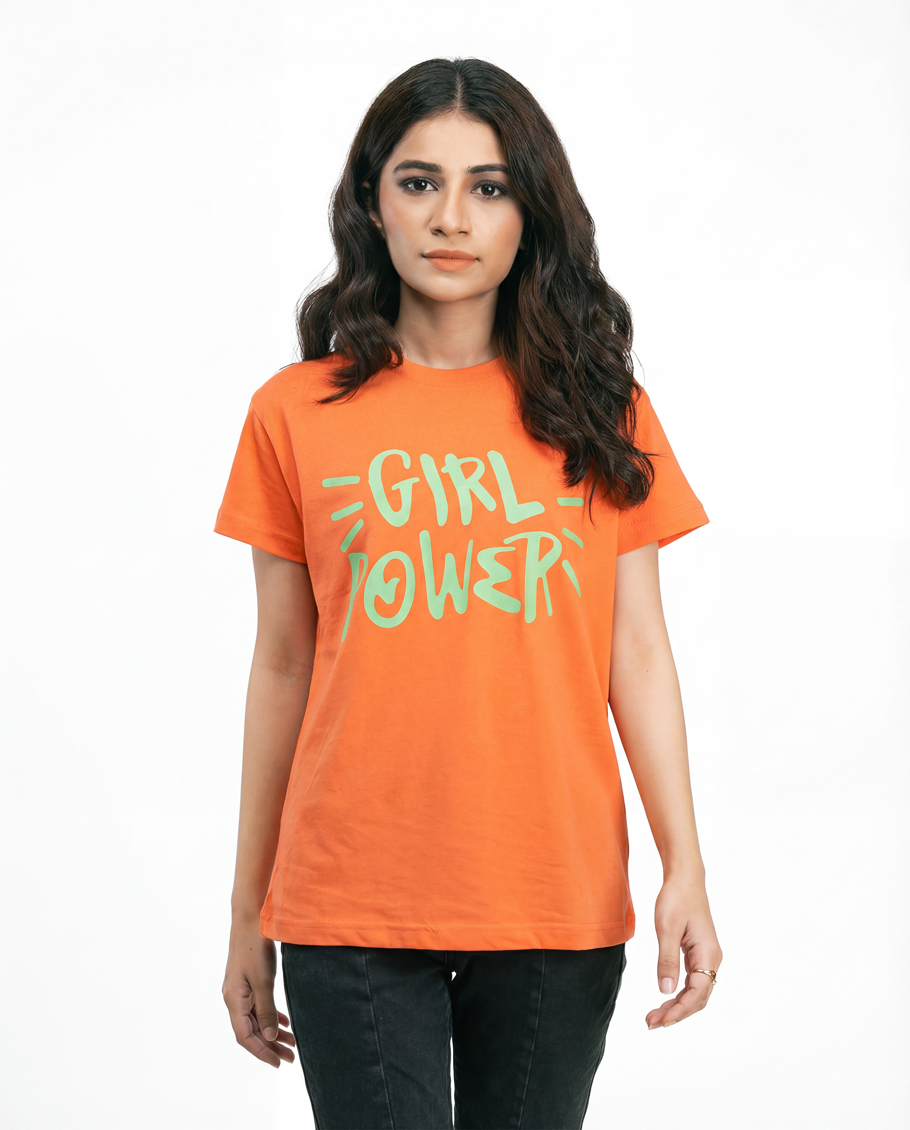 Women's Half Sleeve T-Shirt (Girls-Power)