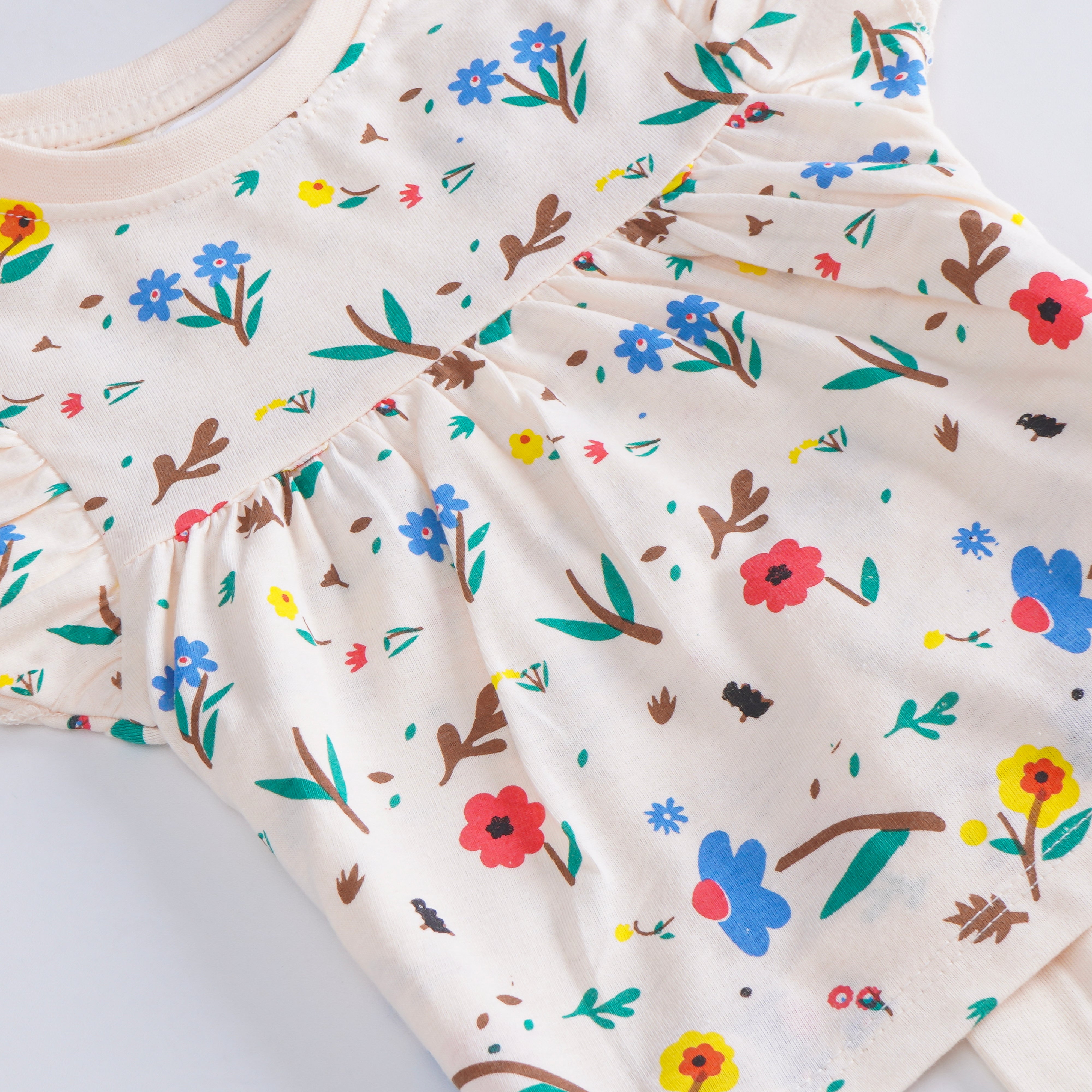 Girls 2 piece set (Printed Flowers)