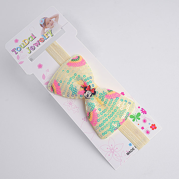 Kids Head Band - Yellow, Light Pink, Dark Pink, Purple & White