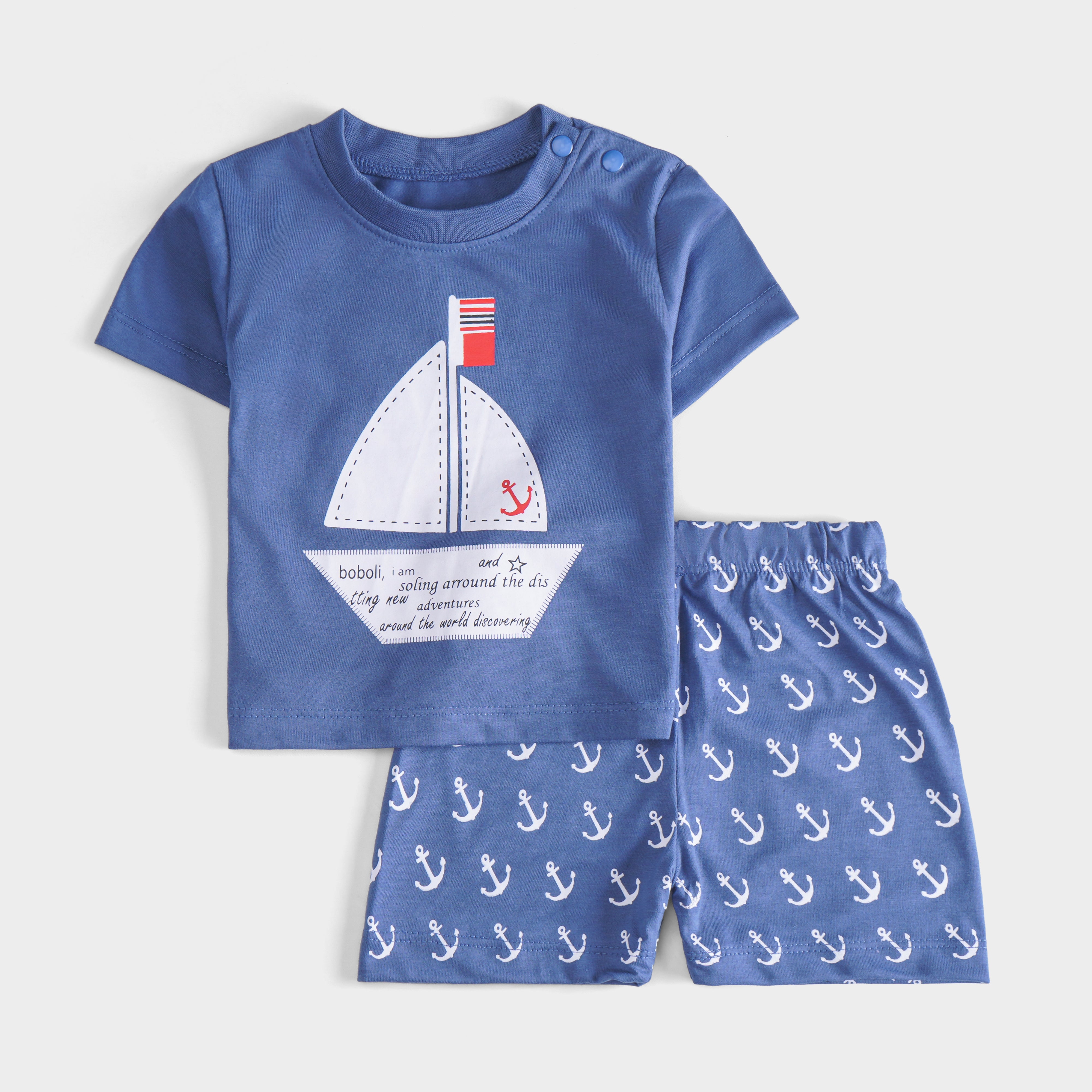 Boys Half Sleeves 2 Piece Suit