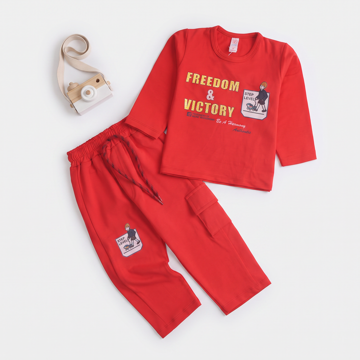 Boys Printed Full Sleeves Suit