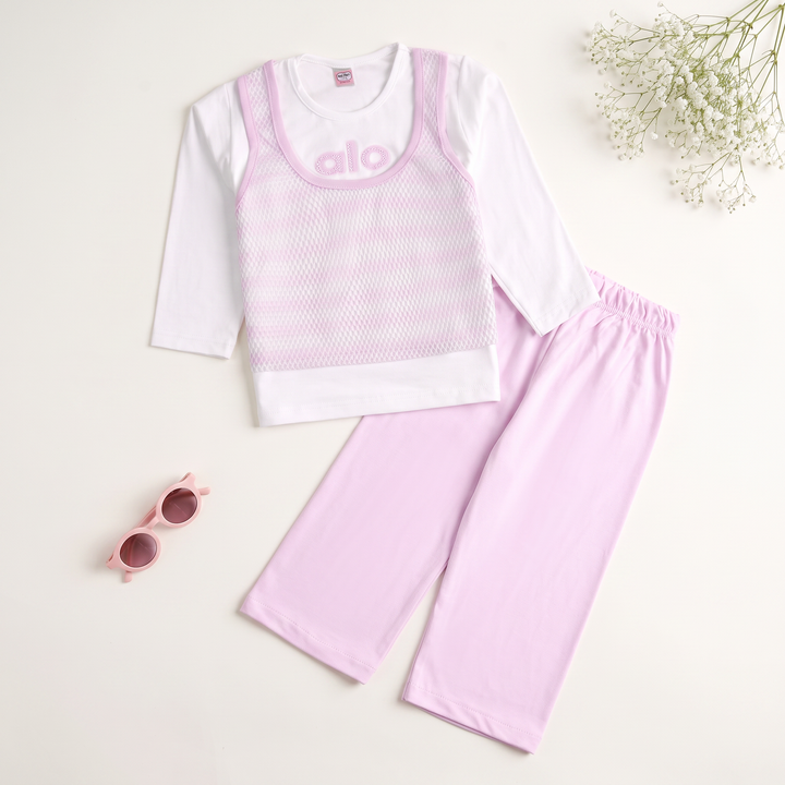 Girls Printed Full Sleeve Suit