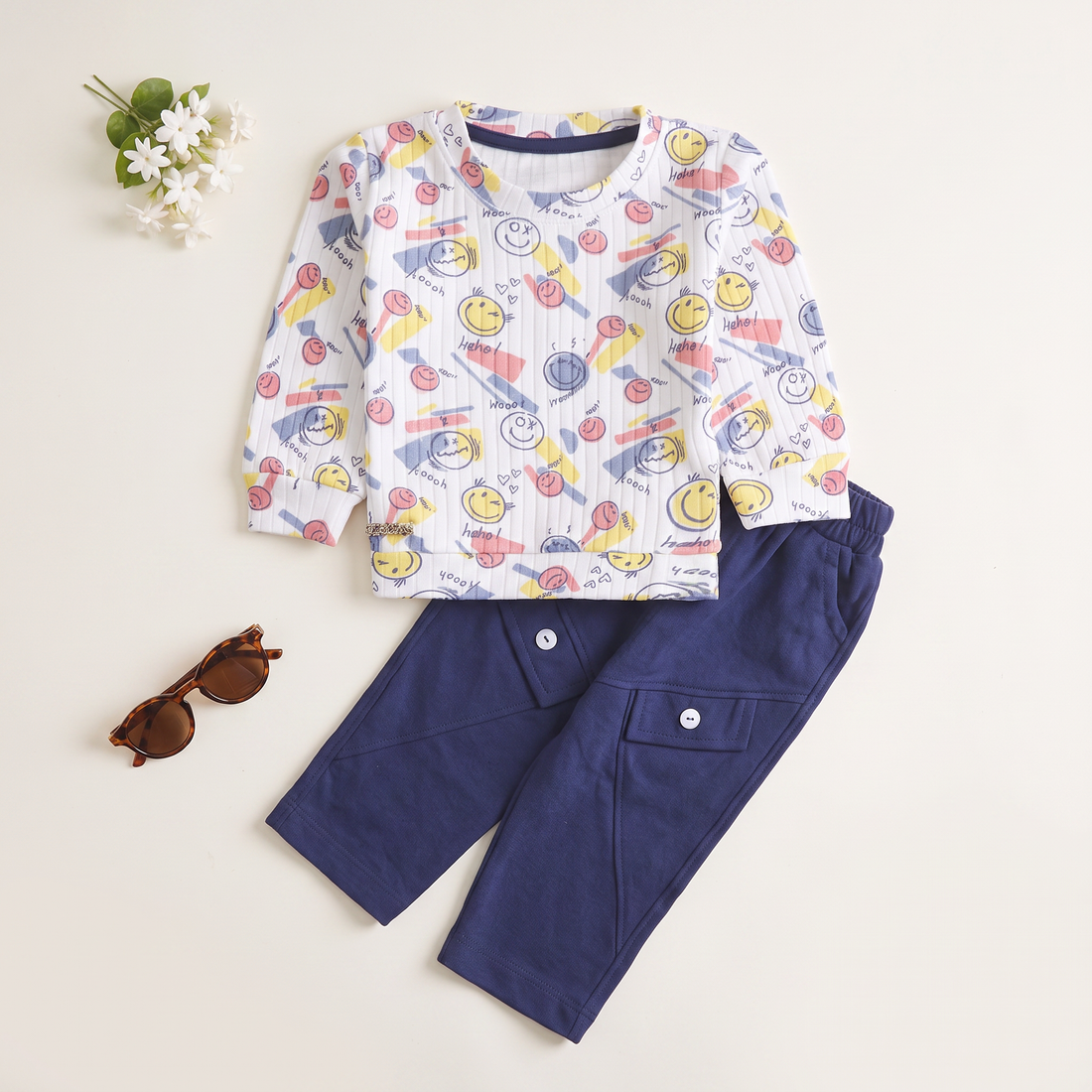 Girls 2 Pcs Suit – Green, Brown, Navy Blue & Dark Grey Winter Outfit Set (6-9 & 9-12 Months)