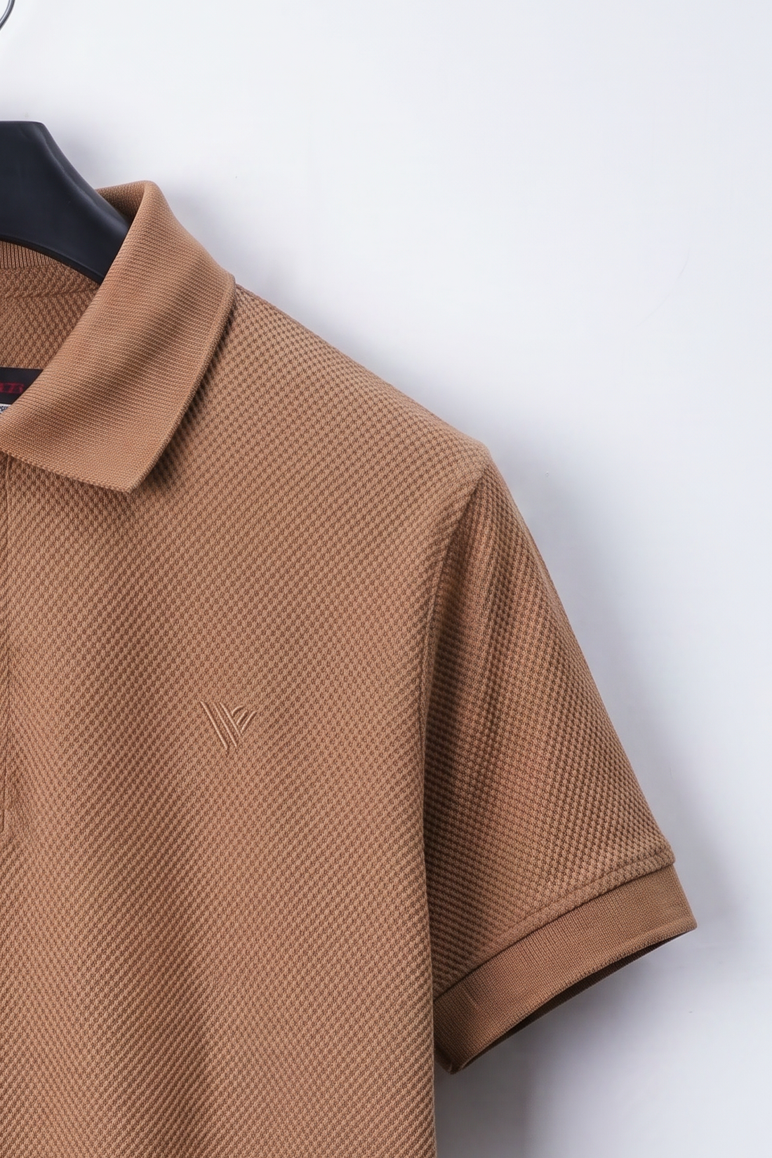 Men's Popcorn Half Sleeve Polo Color Brown