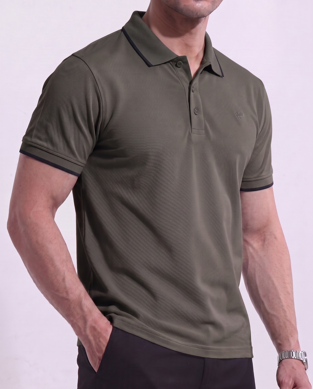 Men's Pique Half Sleeve Polo