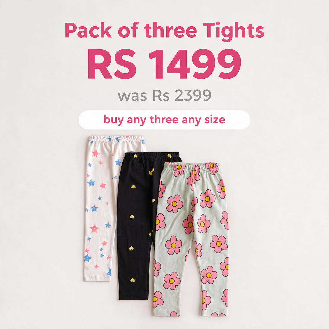 Pack of three Tights