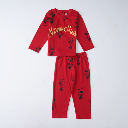 Girls Printed Full Sleeve Suit