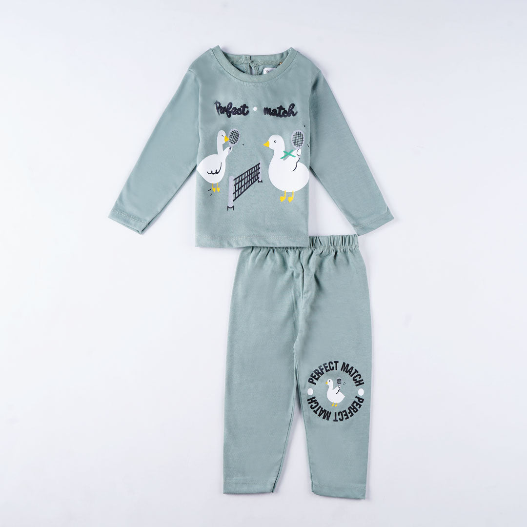 Girls Printed Full Sleeve Suit